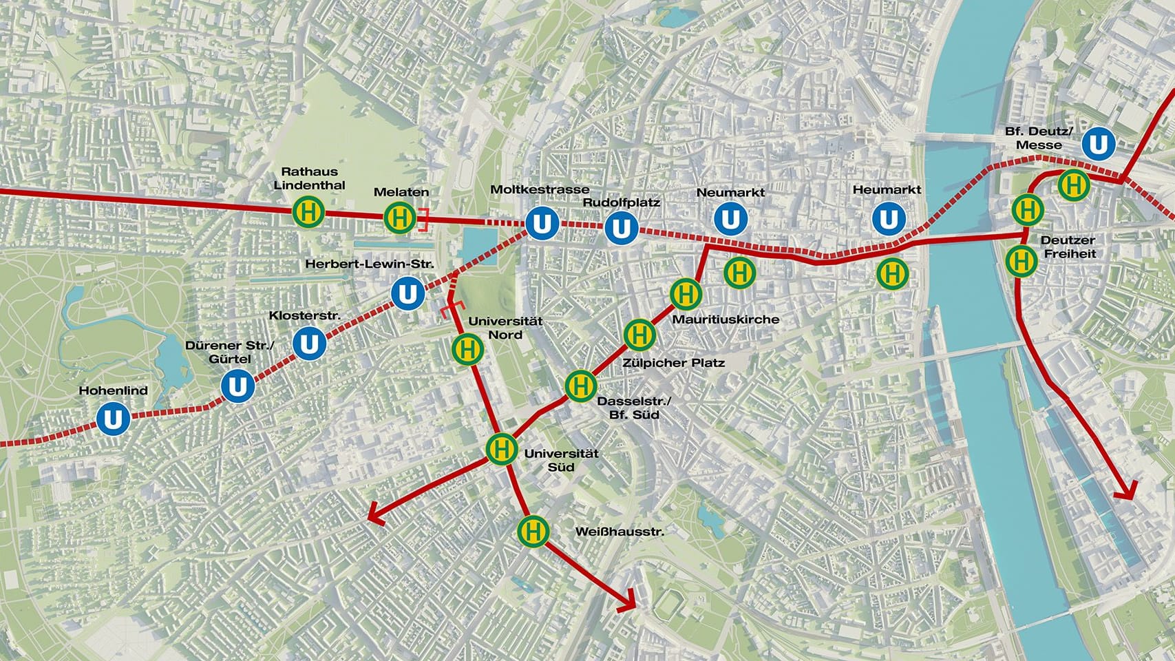 Die Metro-Pläne von CDU, SPD und FDP.