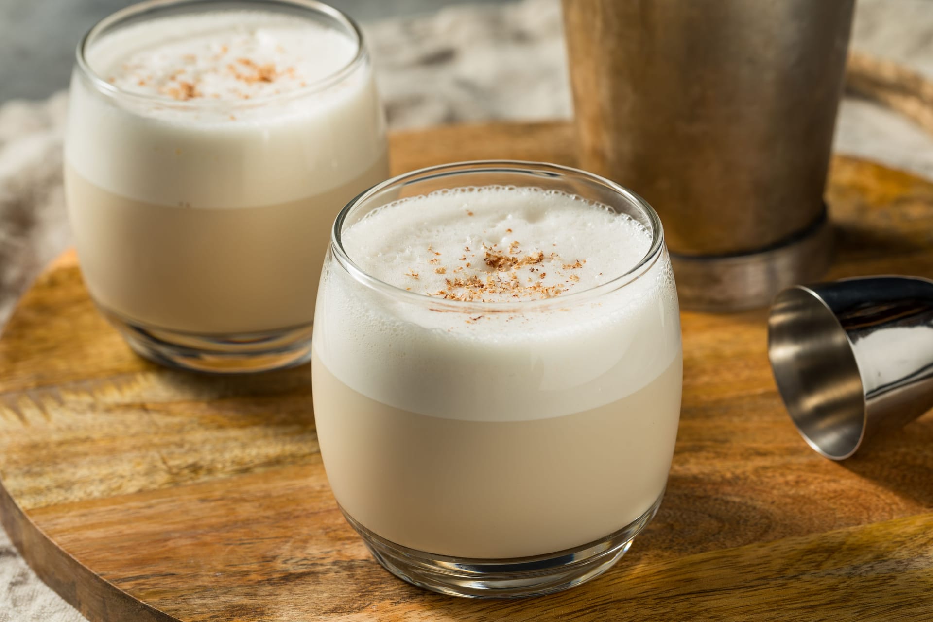 Boozy Cold Brandy Milk Punch Cocktail