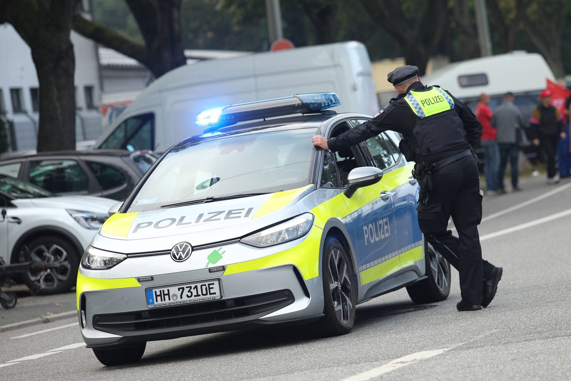 Hamburger Polizei im Einsatz. (Symbolfoto)