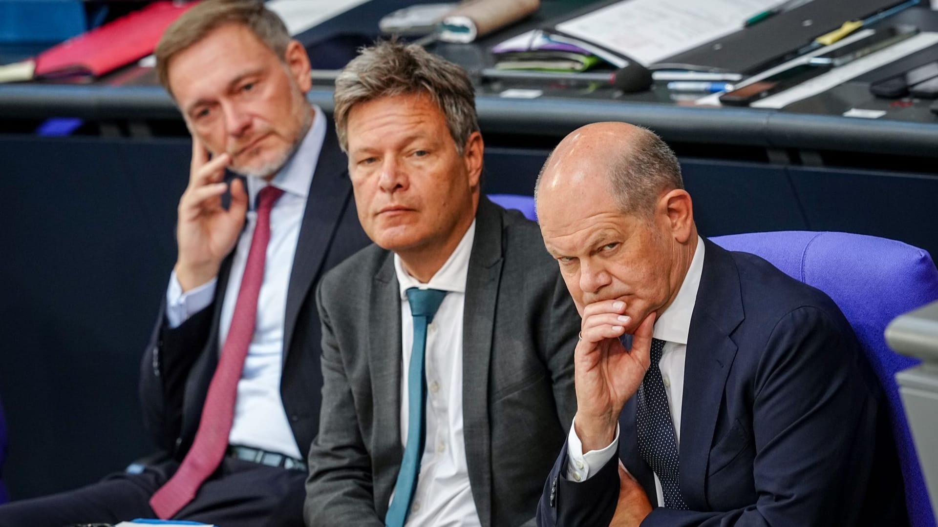 Lindner, Habeck, Scholz (v.l.n.r.): Die Ampelkoalitionäre fanden nie richtig zueinander.