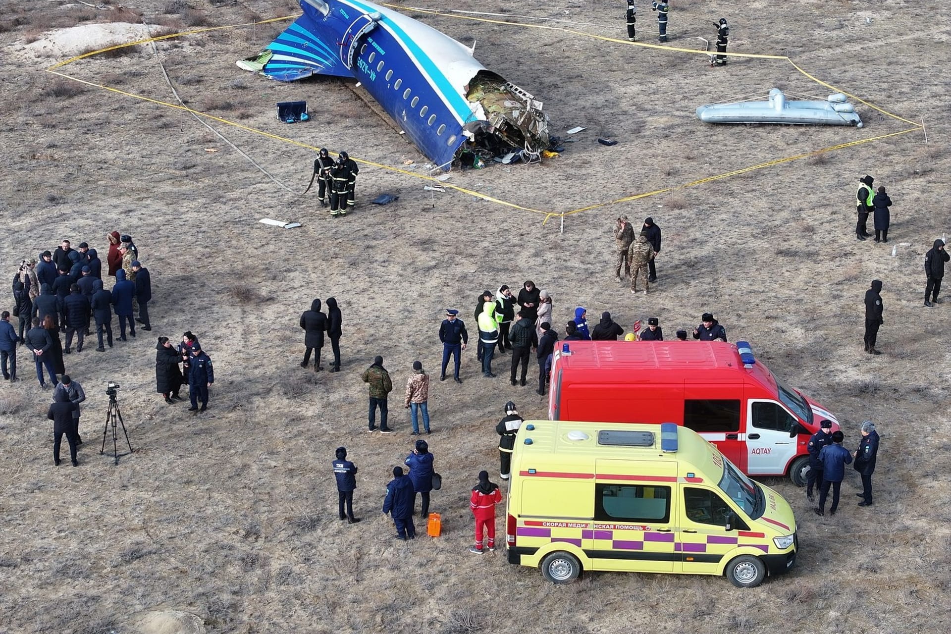 Passagierflugzeug stürzt in Kasachstan ab