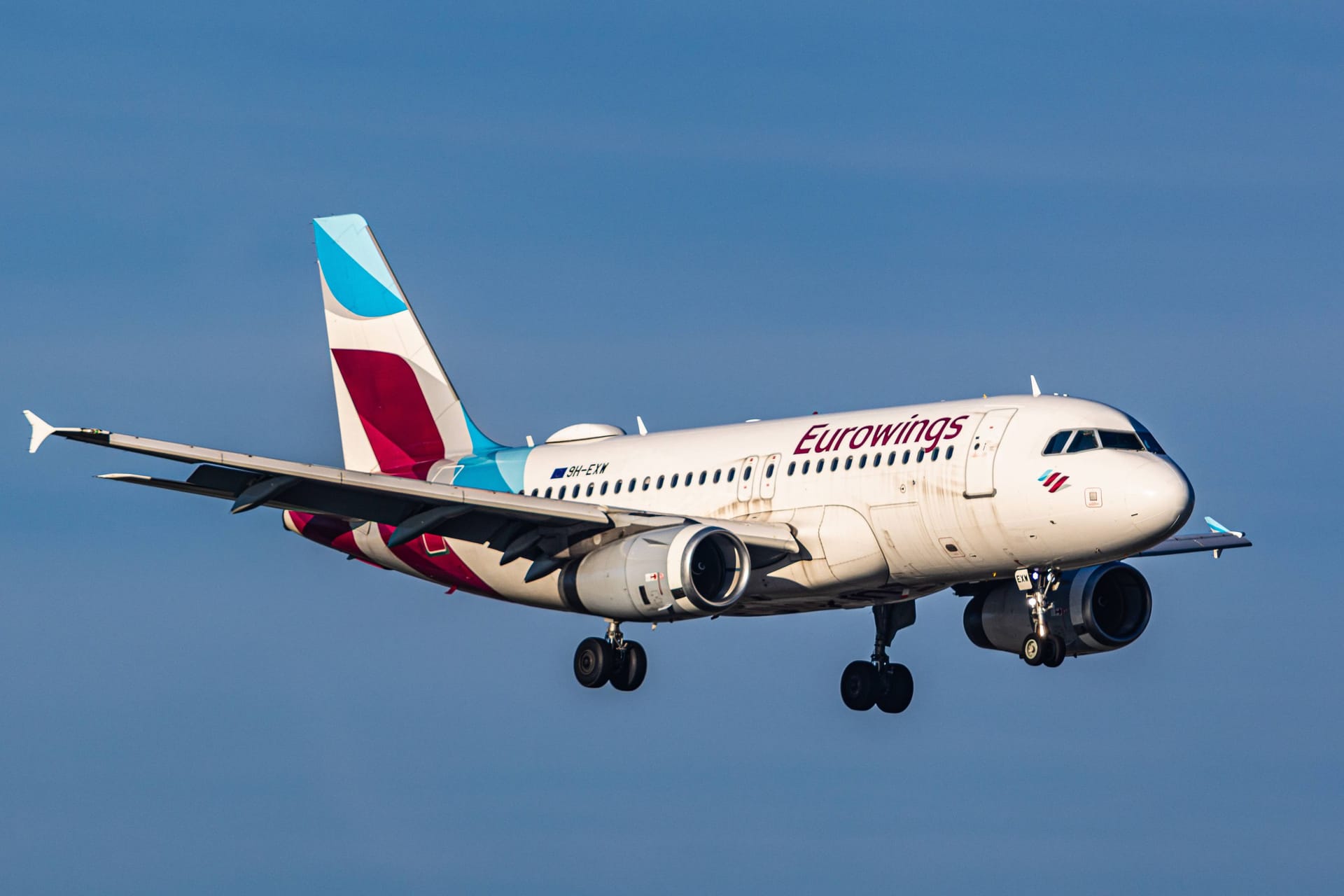 Ein Airbus A319 der deutschen Fluggesellschaft Eurowings (Archivbild).