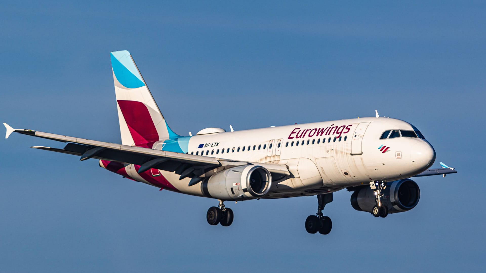 Ein Airbus A319 der deutschen Fluggesellschaft Eurowings (Archivbild).