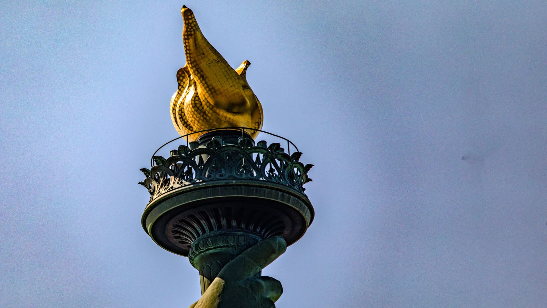 Neue goldene Fackel der Freiheitsstatue: Erst 1984 wurde die alte aus Glas ersetzt.