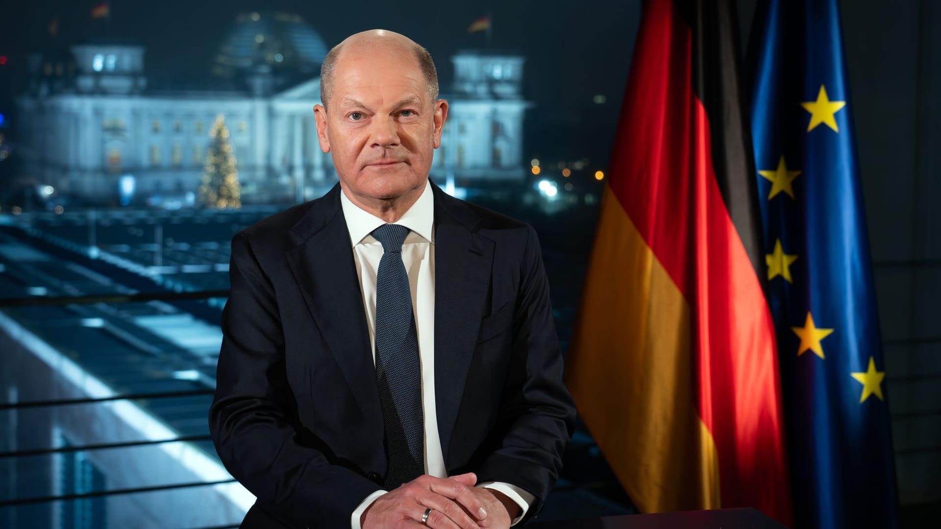 Aufzeichung der Neujahrsansprache von Bundeskanzler Scholz