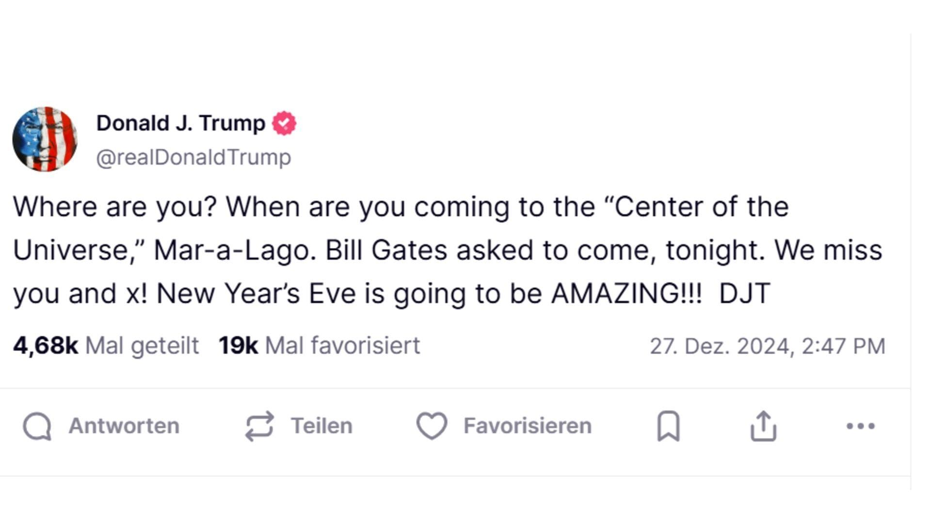 Der Post von Donald Trump: Sollte er eigentlich privat bleiben?