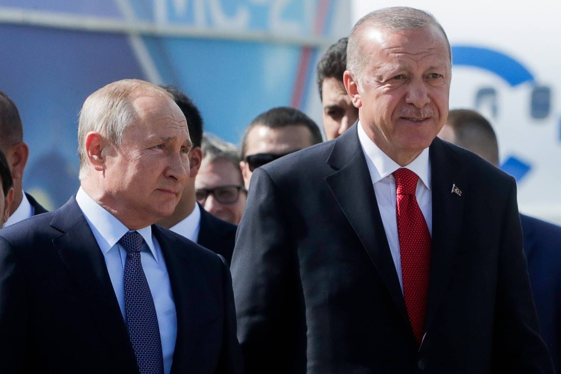 Recep Tayyip Erdoğan und Wladimir Putin (Archivbild): In Syrien kämpfen beide Machthaber für unterschiedliche Interessen.