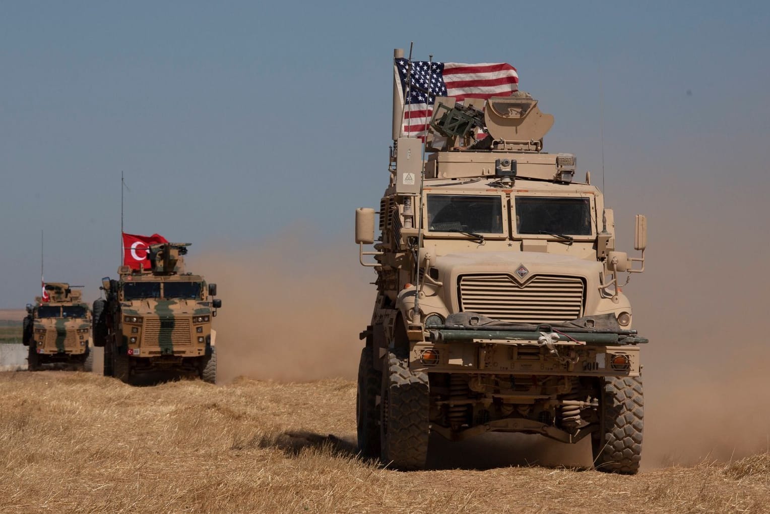 Türkisch-amerikanische Patrouille in Nordsyrien (Archivbild).