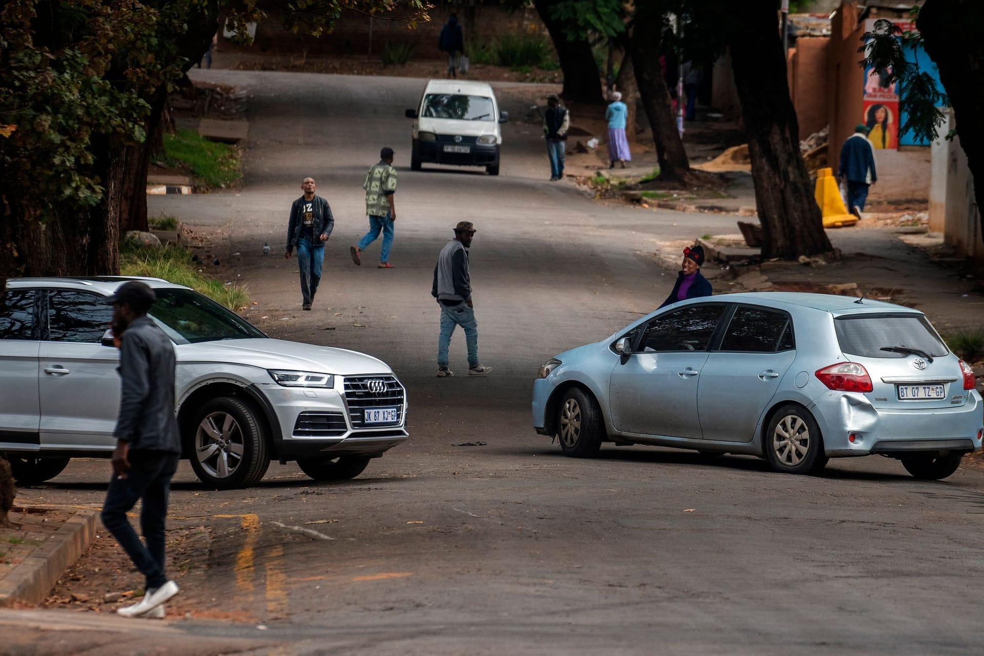 Straßenszene in Johannesburg: Zunehmend springen Menschen vor Autos, um einen Unfall vorzutäuschen.