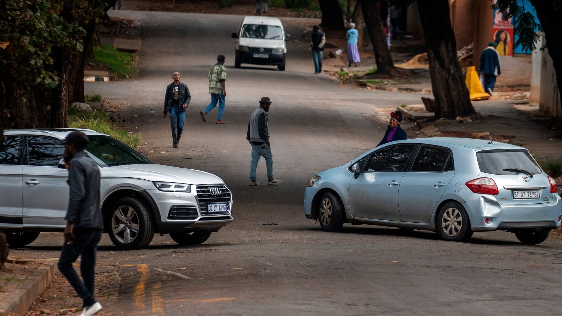 Straßenszene in Johannesburg: Zunehmend springen Menschen vor Autos, um einen Unfall vorzutäuschen.