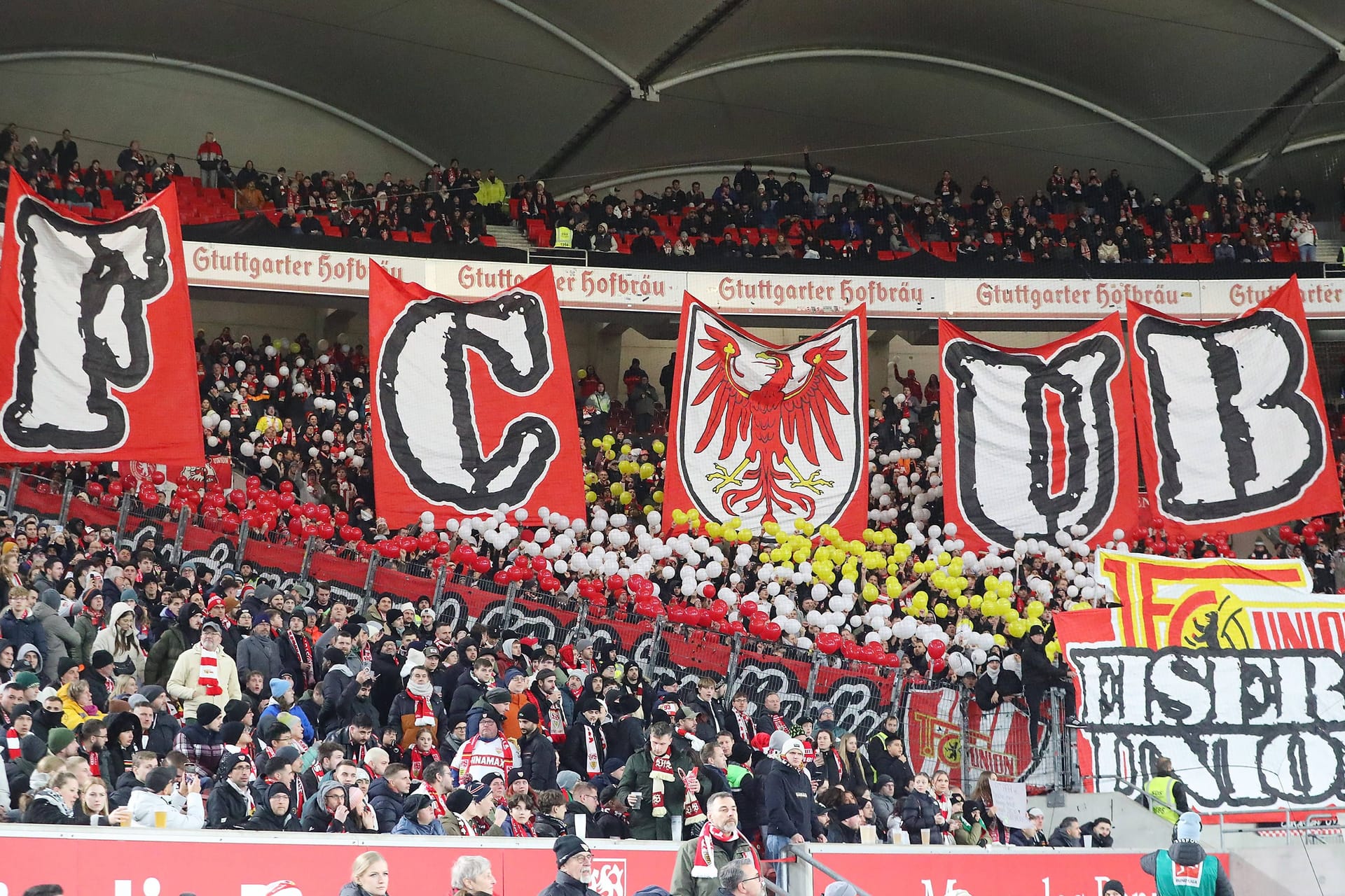 Die Fans von Union Berlin: Sie sahen ein wildes Spiel.