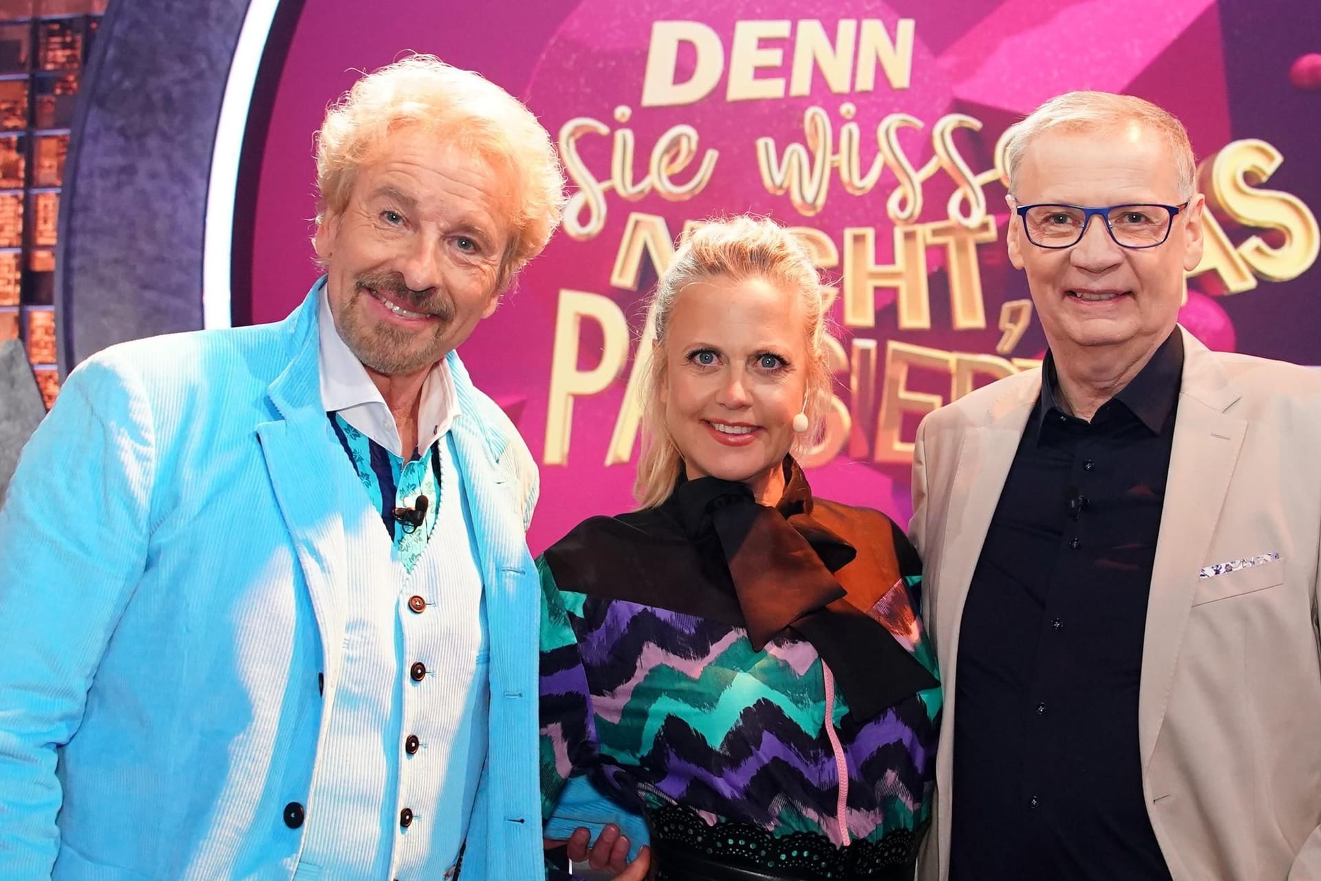 Thomas Gottschalk, Barbara Schöneberger, und Günther Jauch: Sie sind die Gastgeber bei "Denn sie wissen nicht, was passiert".