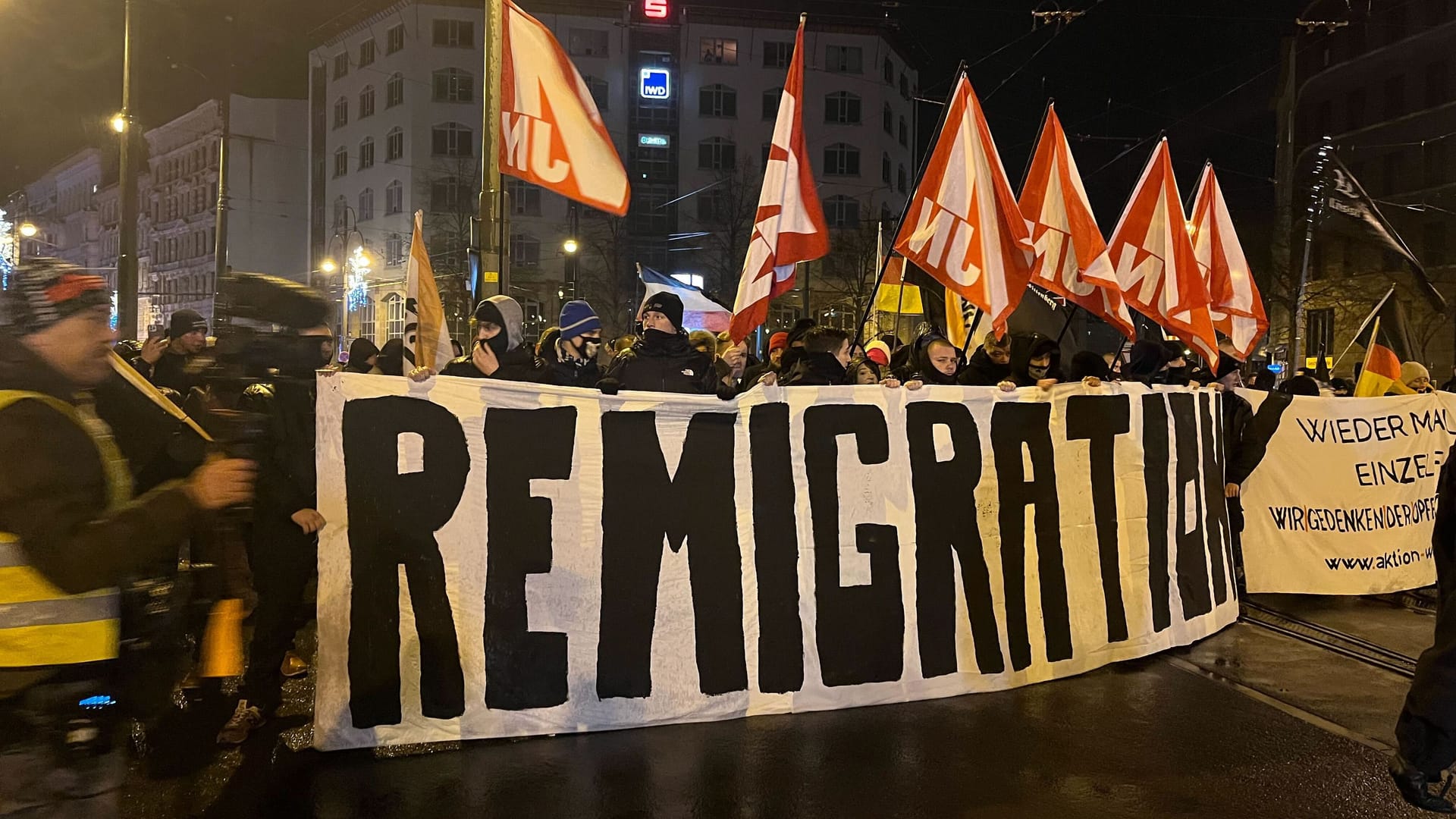 Neonazi-Demo in Magdeburg.