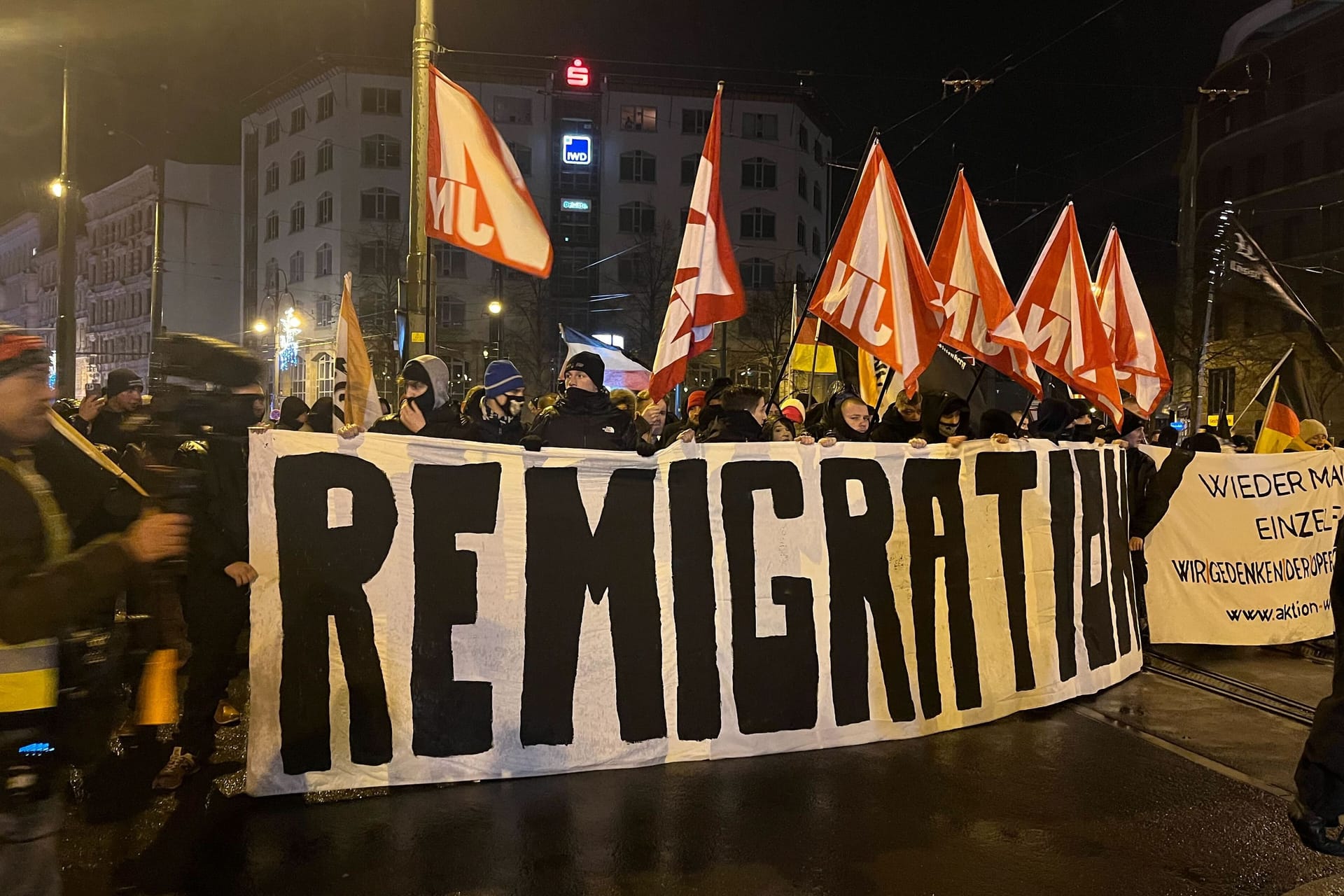 Neonazi-Demo in Magdeburg.