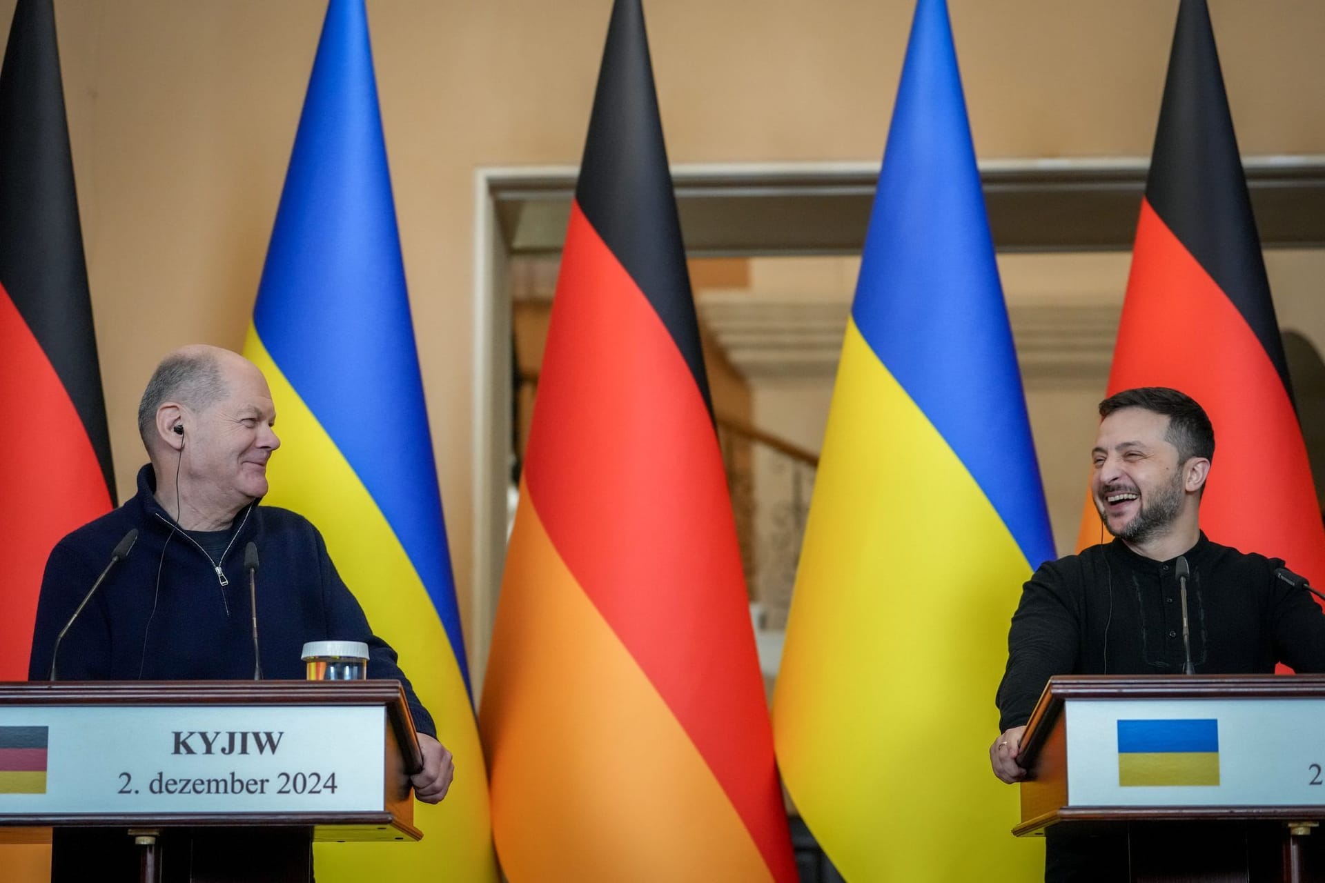 Bundeskanzler Olaf Scholz in der Ukraine