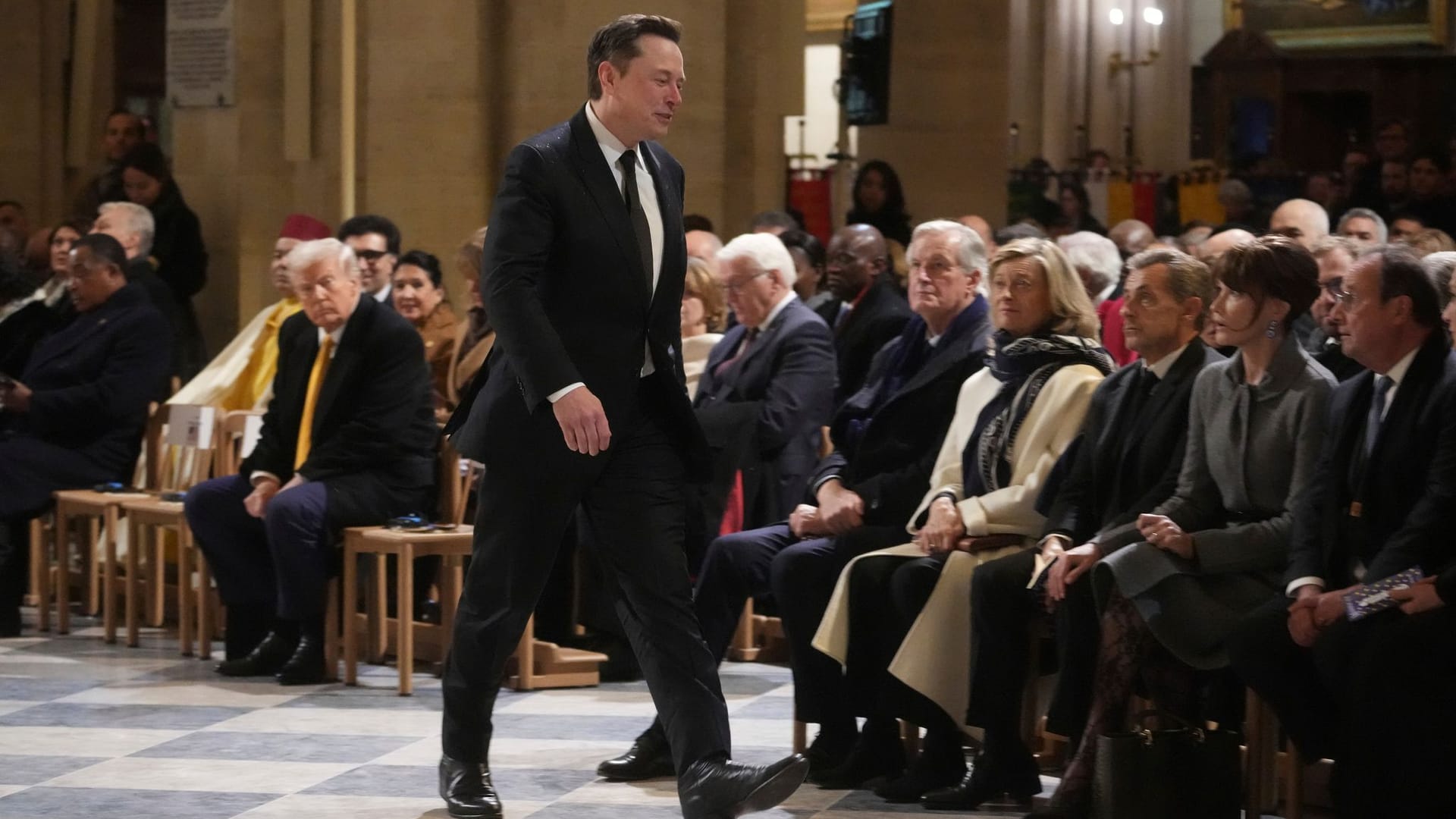 Elon Musk bei der Notre-Dame-Zeremonie