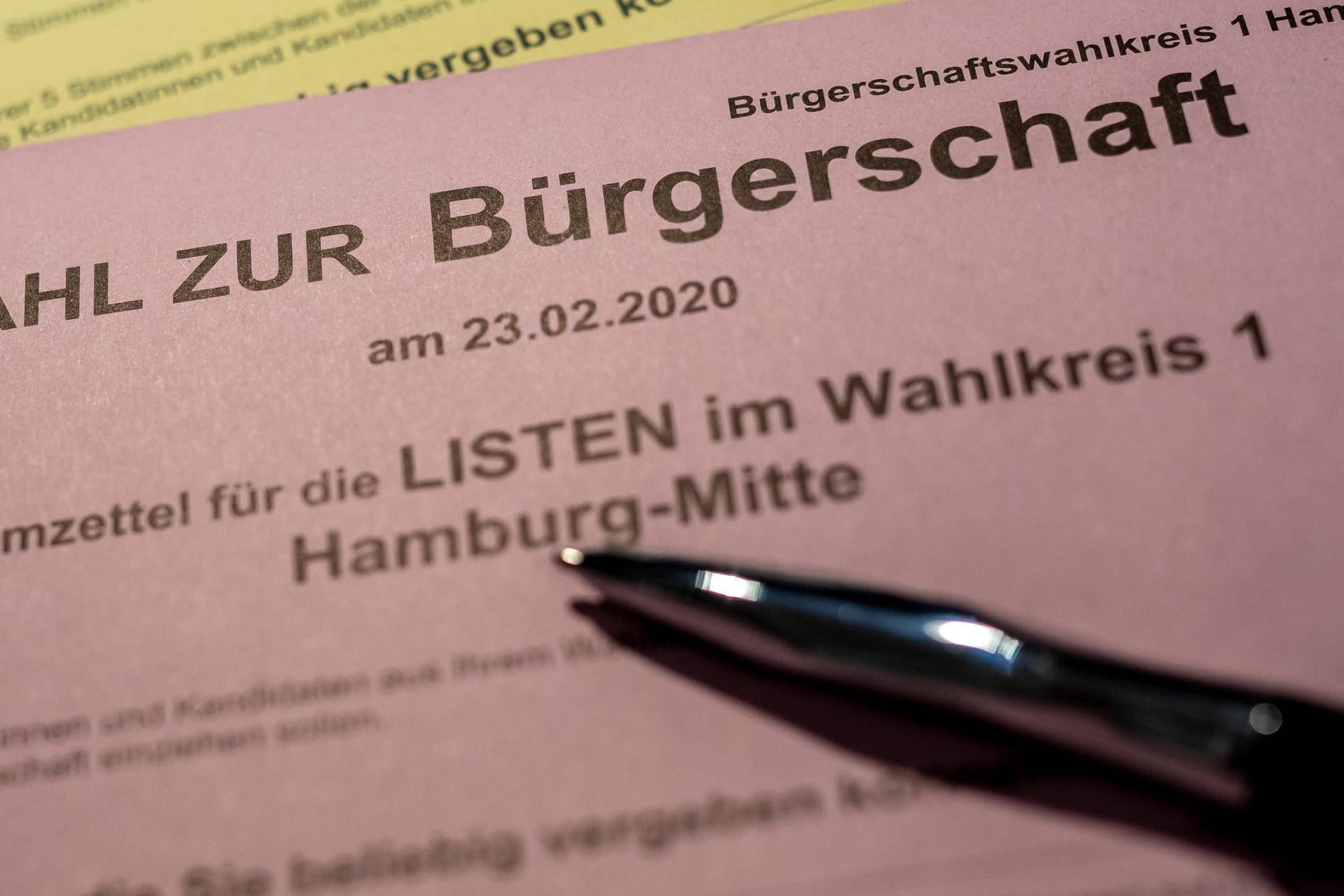 Stimmzettel zur Briefwahl 2020 (Archivbild): Ab dem 21. Januar 2025 werden die Briefwahlunterlagen zur Bürgerschaftswahl ausgeteilt.