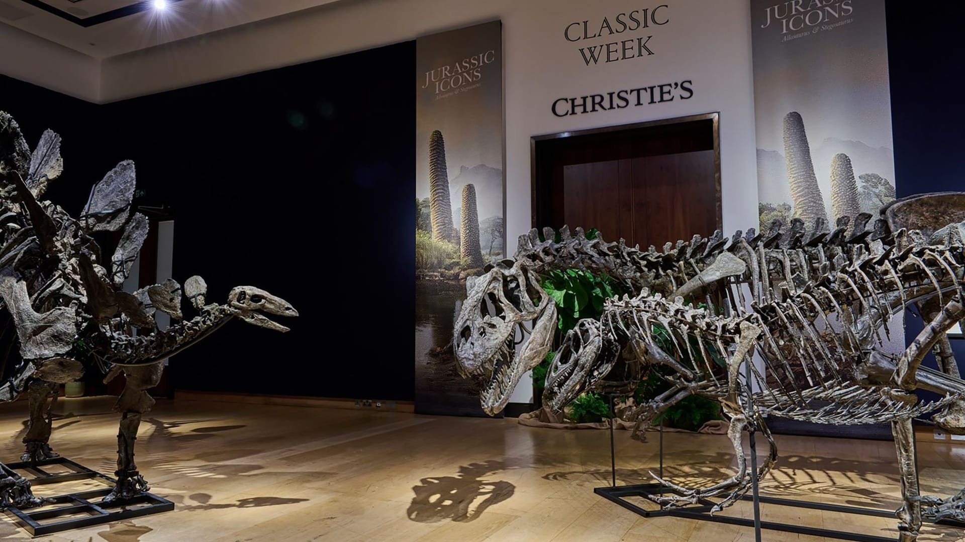 Dinosaurier-Modelle Allosaurus und Stegosaurus bei Christie's