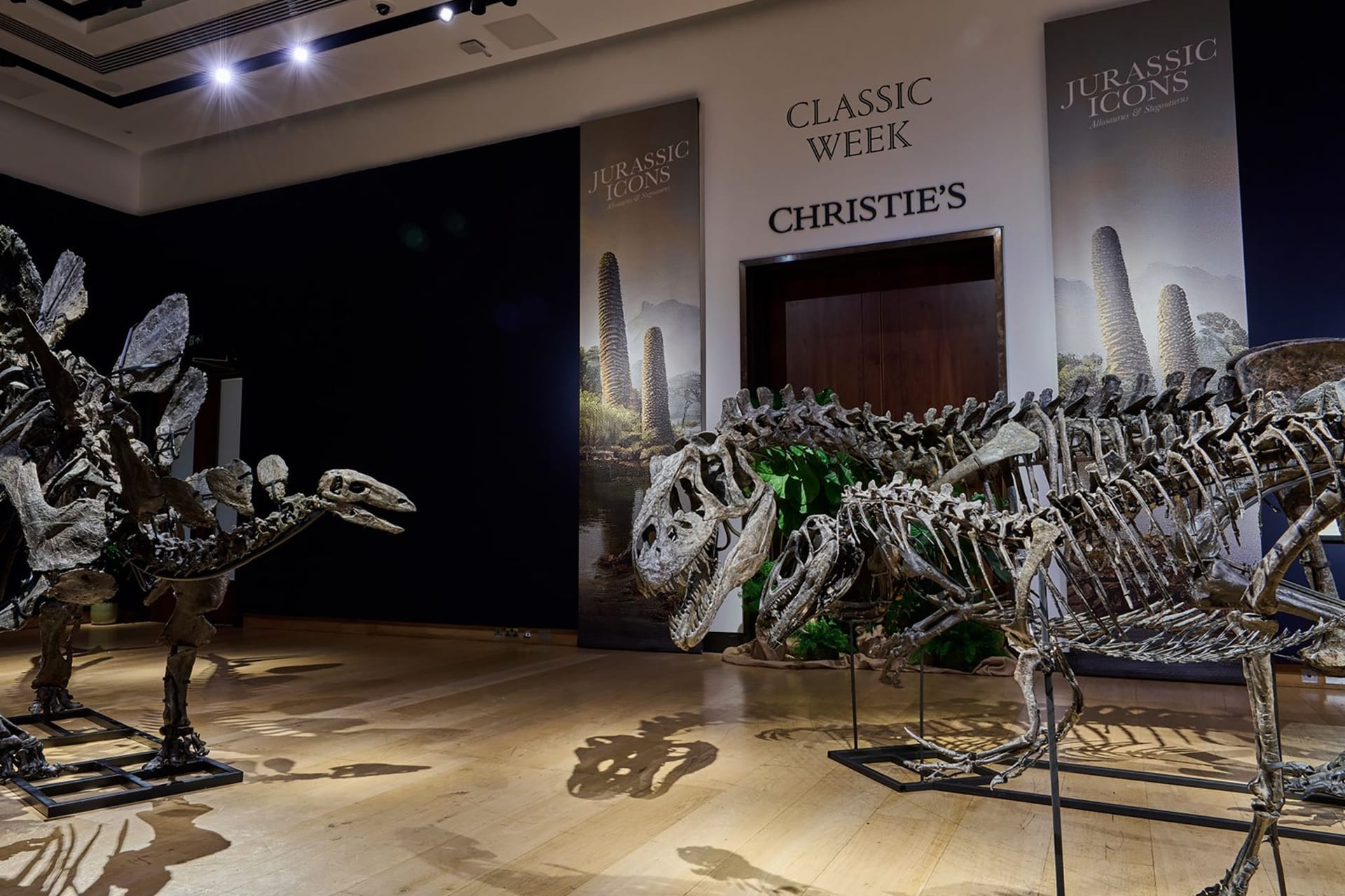 Dinosaurier-Modelle Allosaurus und Stegosaurus bei Christie's