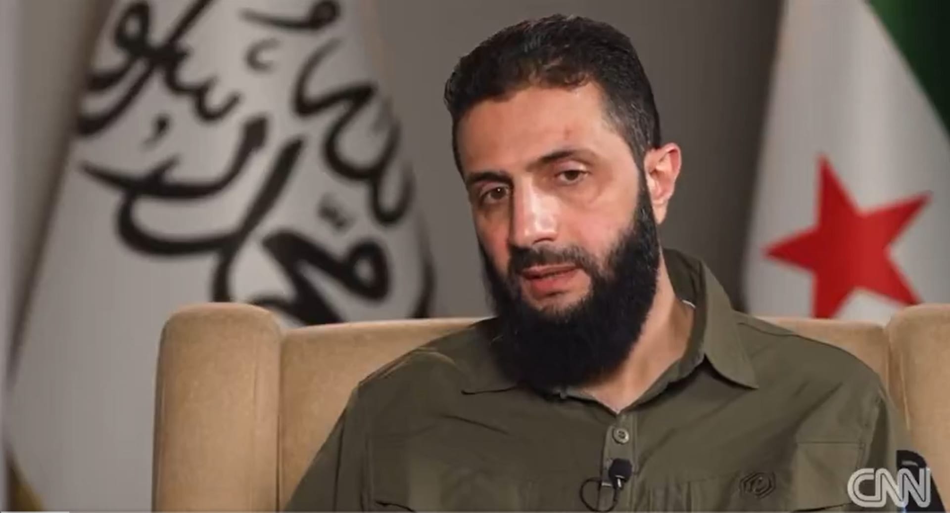 Der syrische Rebellenführer Abu Mohammed al-Dschulani im CNN-Interview: "Wir sprechen nicht über die Herrschaft von Einzelpersonen oder persönliche Launen".