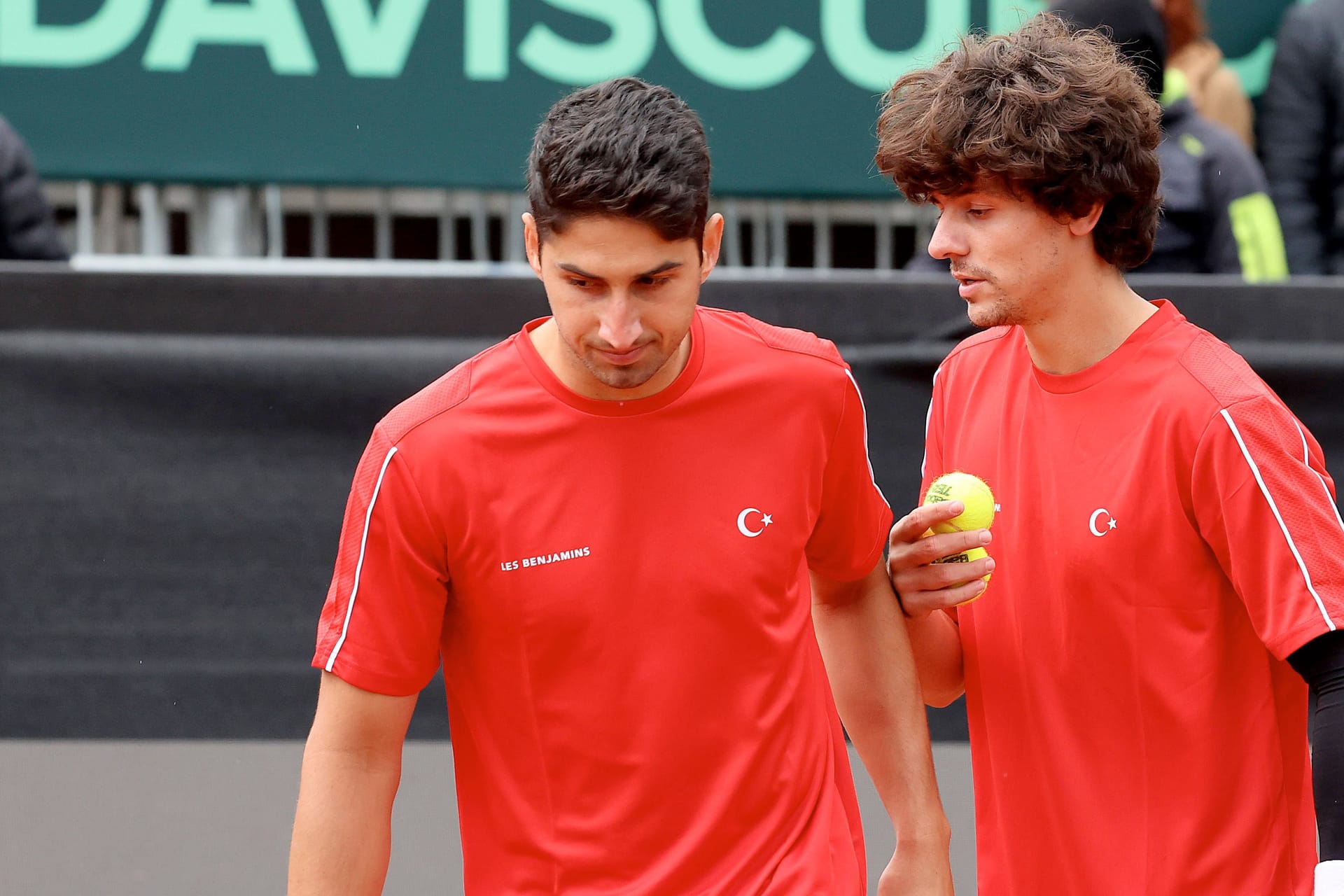 Altuğ Çelikbilek (l.) und Yankı Erel: Das Match der beiden endete vorzeitig.