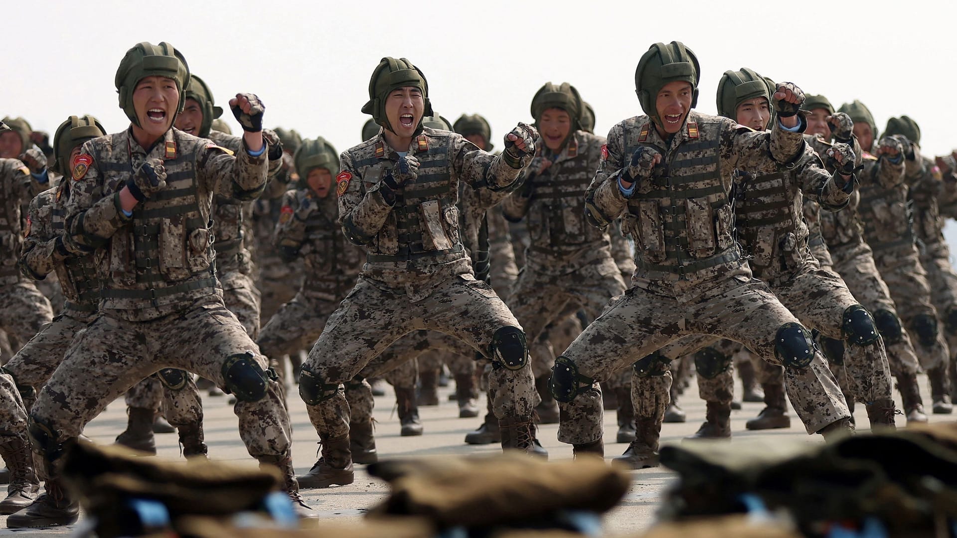 Mitglieder einer nordkoreanischen Armeeeinheit bei der Ausbildung im März 2024.