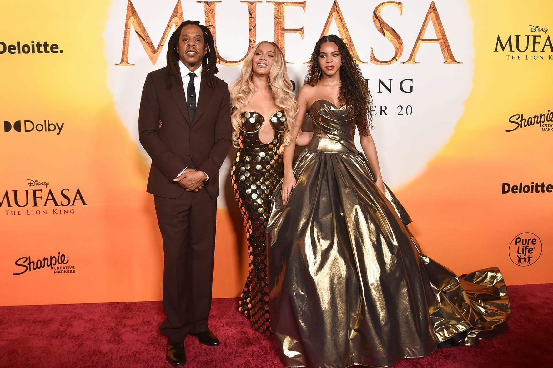 9. Dezember, Los Angeles: Jay-Z, Beyoncé und Blue Ivy Carter bei der Premiere von "Mufasa: The Lion King".