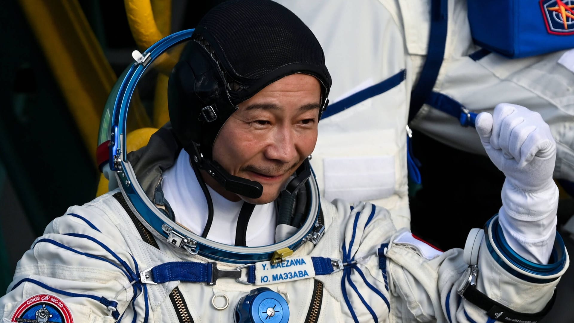 Baikonur, Kasachstan: Der japanische Weltraumtourist Yusaku Maezawa flog 2021 zur ISS.