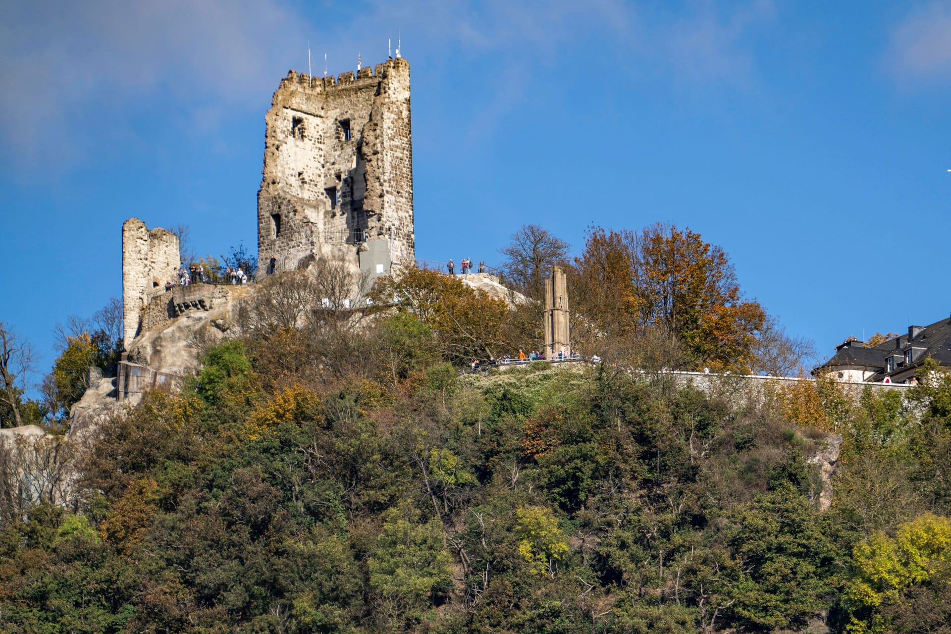 Drachenfels im Siebengebirge: Kurz vor Weihnachten entdeckte hier ein Wanderer menschliche Überreste.