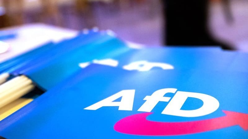 Fähnchen mit dem Logo der AfD (Symbolbild): Das OVG gibt dem Verfassungsschutz bei der Einstufung der sächsischen AfD recht.