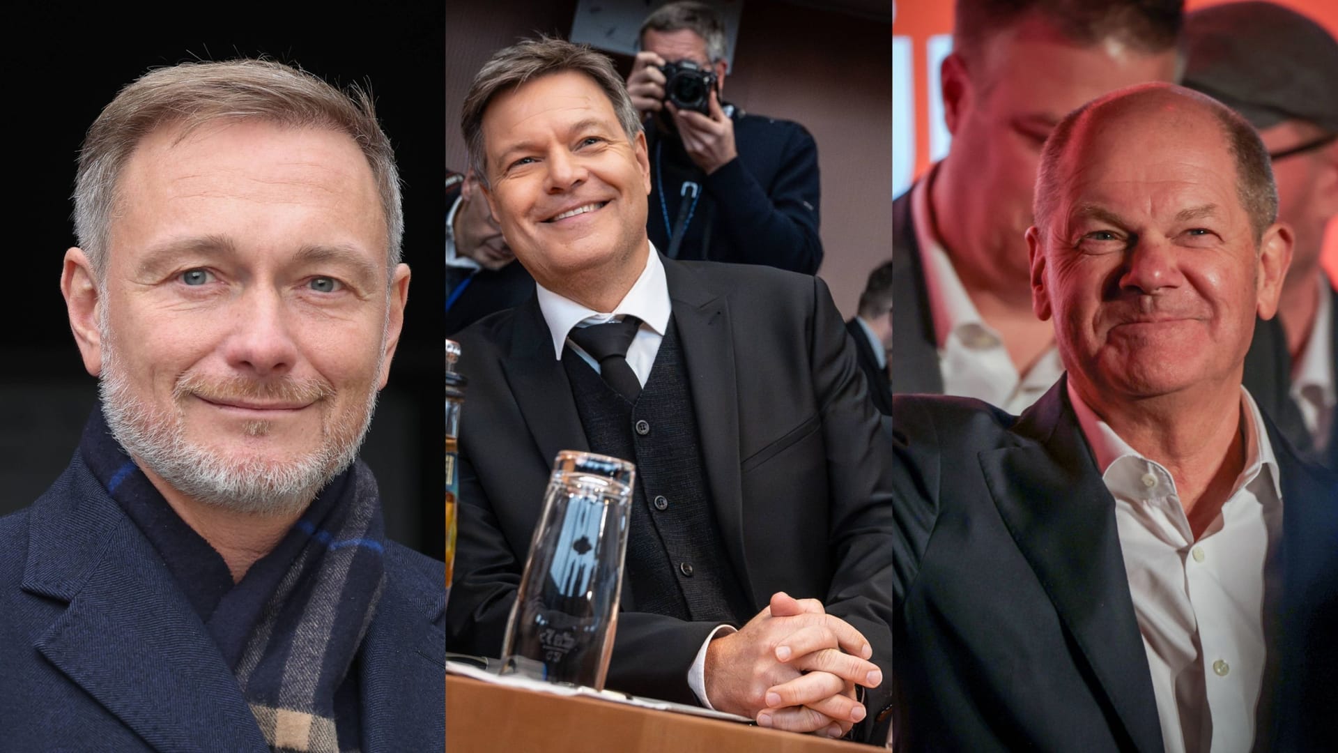 Christian Lindner, Robert Habeck und Olaf Scholz (von links nach rechts): Sie alle kommen in die Region.