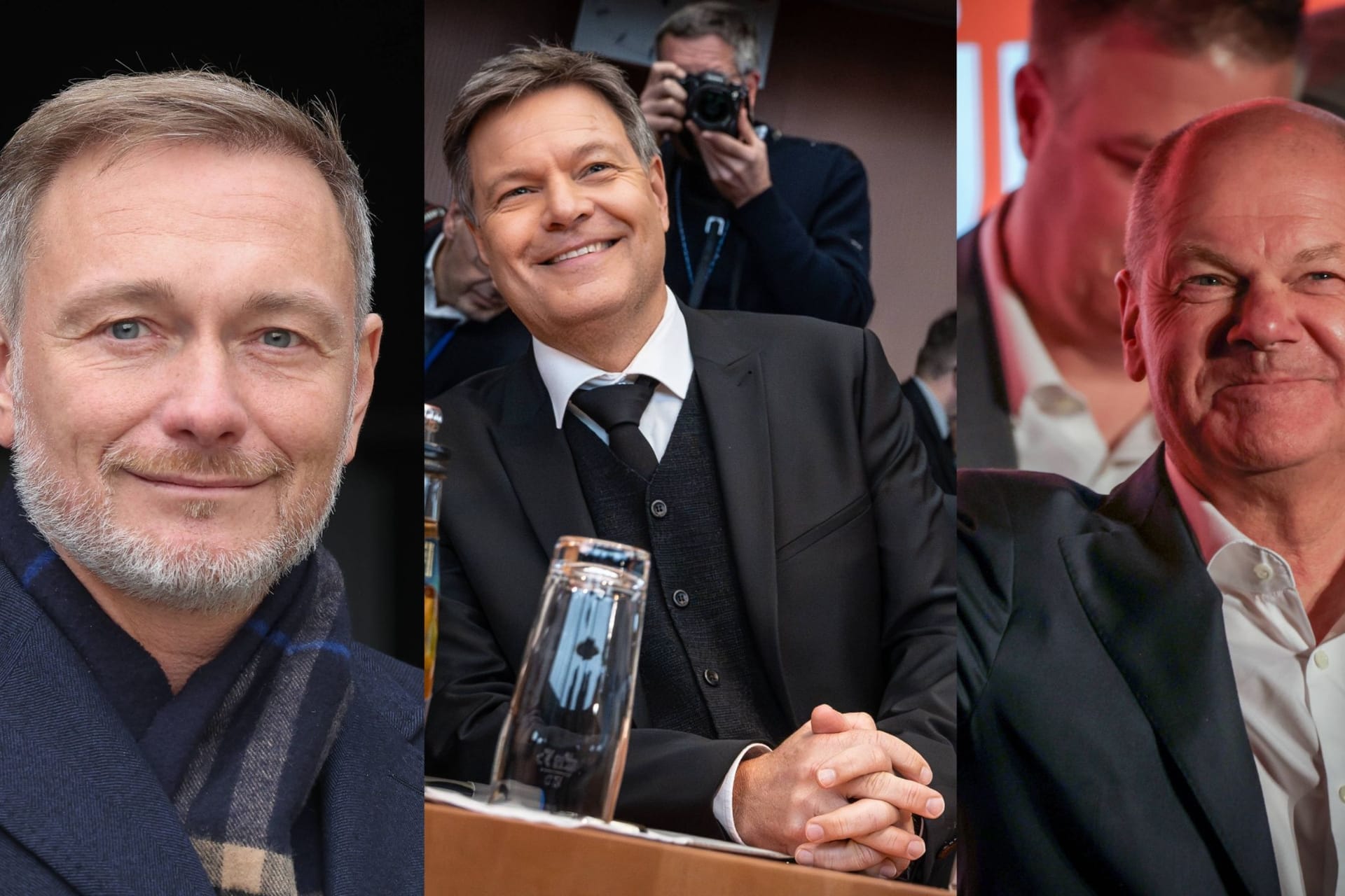 Christian Lindner, Robert Habeck und Olaf Scholz (von links nach rechts): Sie alle kommen in die Region.