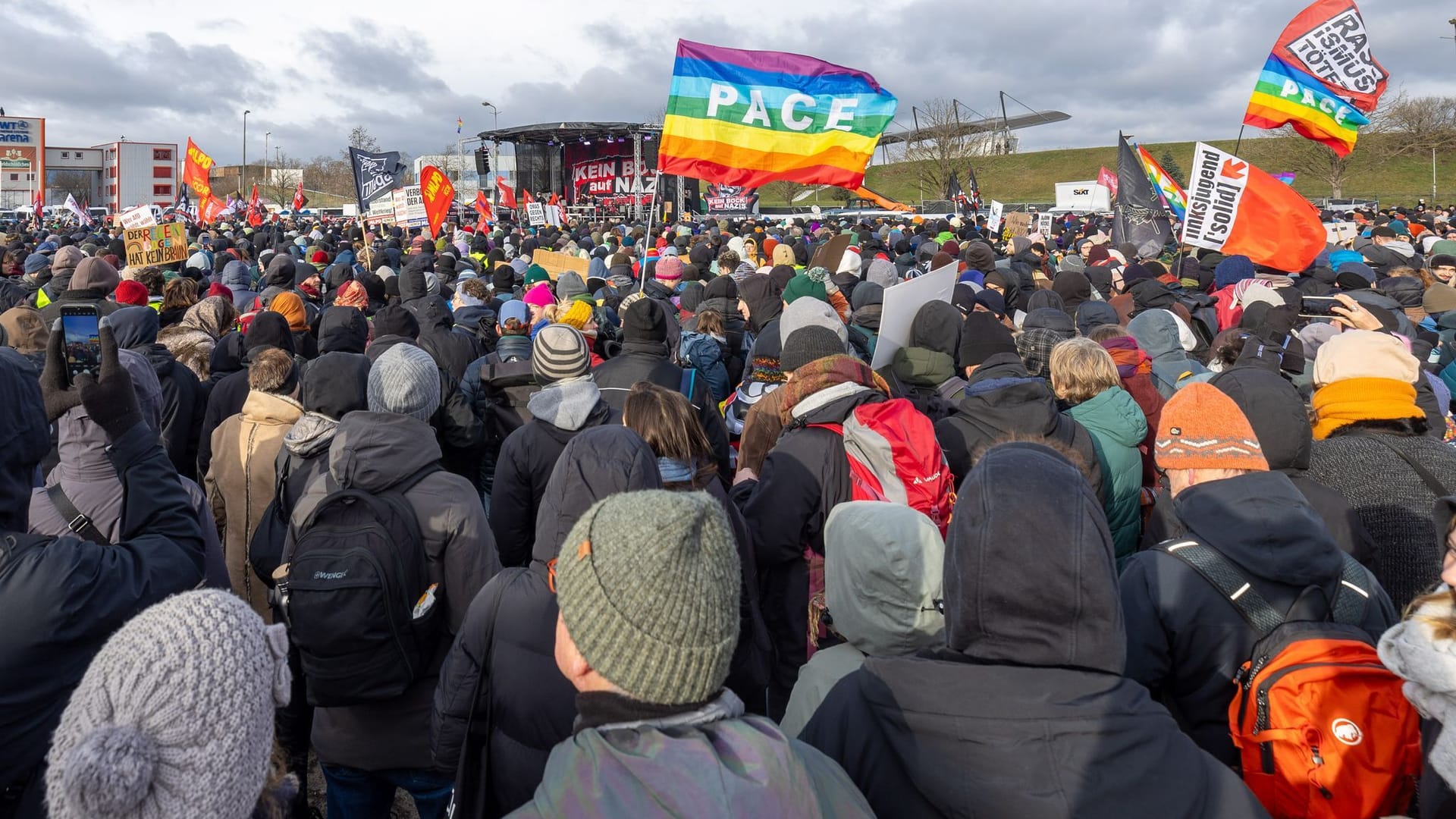 AfD-Parteitag Riesa - Proteste