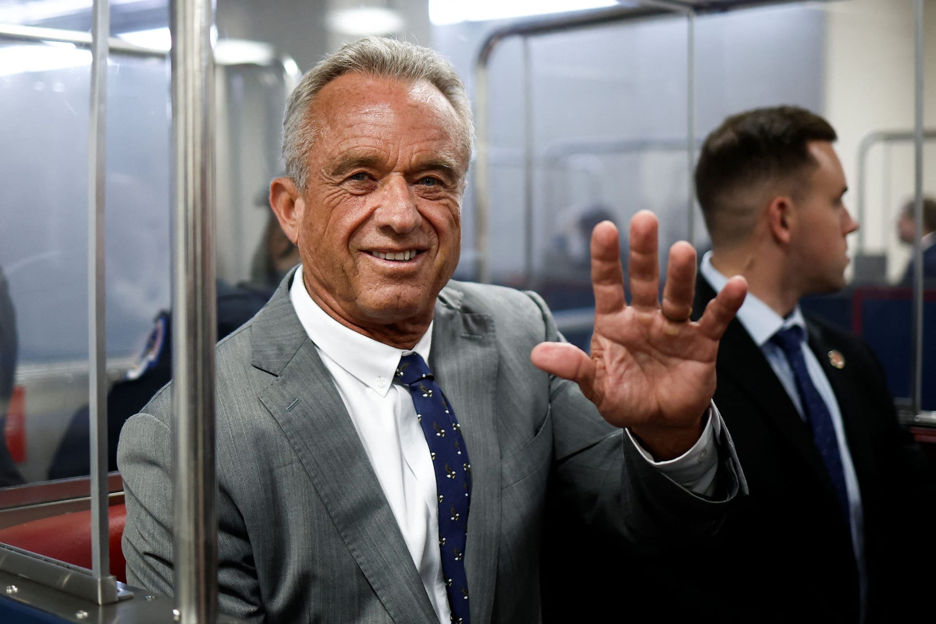 Robert Kennedy Jr. in einer U-Bahn in Washington,D.C. im Dezember 2024.