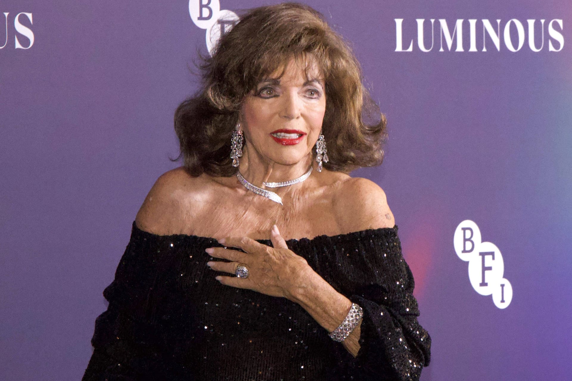 Joan Collins Anfang Oktober 2024 in London.