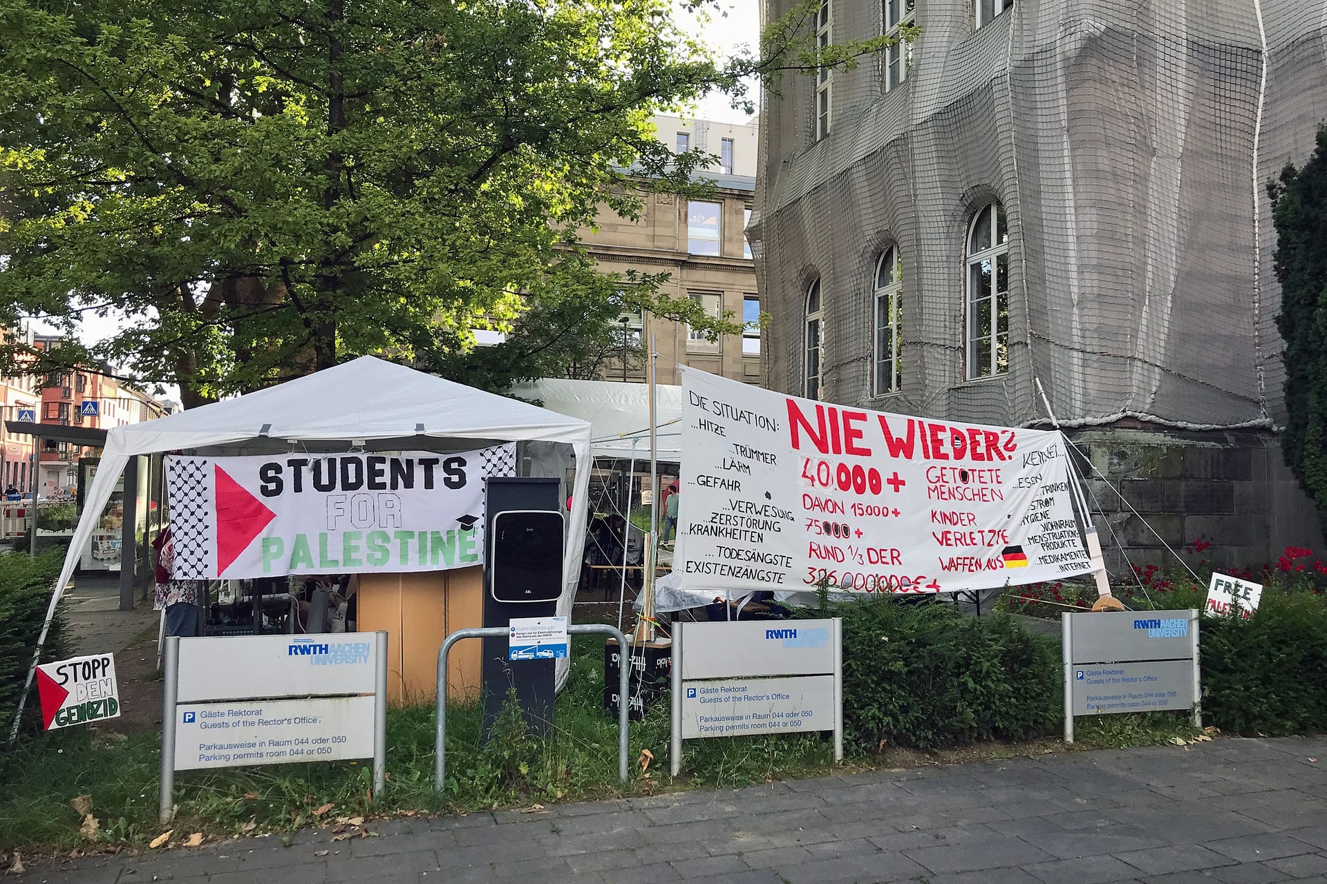 Das "Camp for Gaza" an der RWTH schließt bis auf Weiteres.