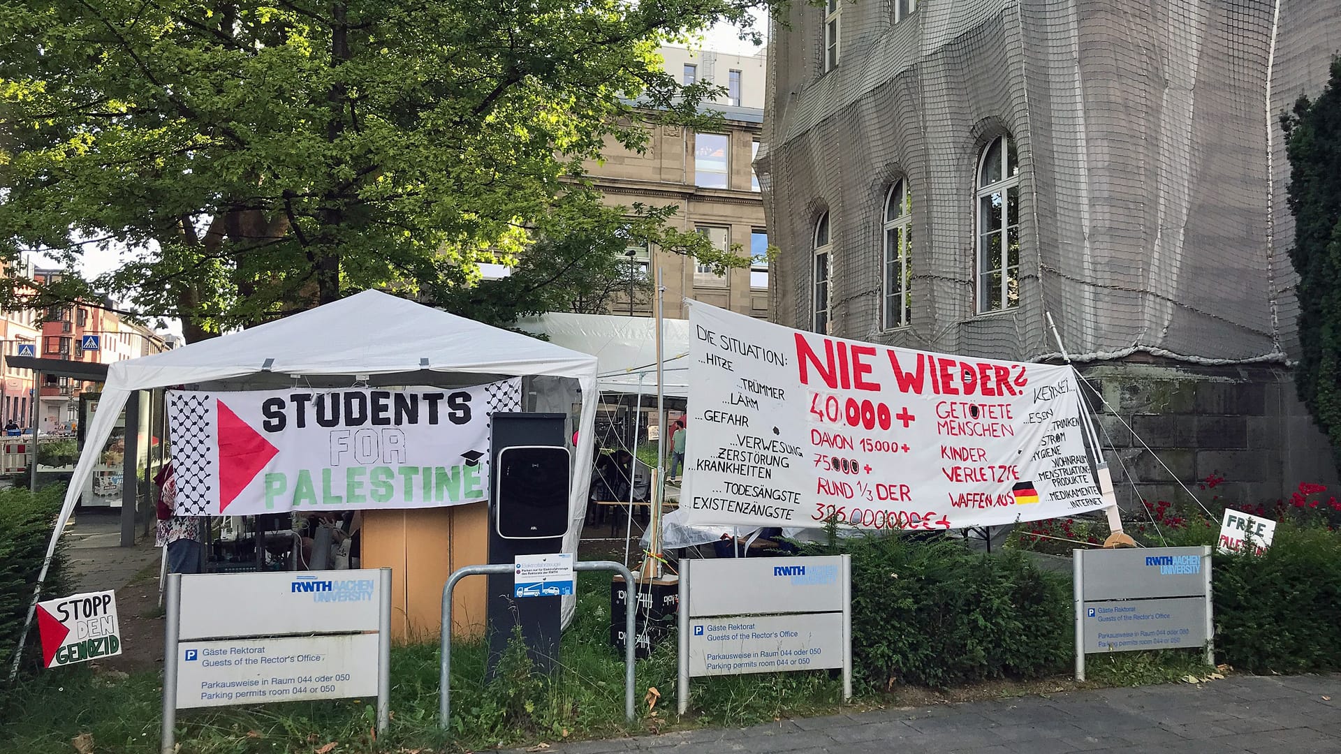 Das "Camp for Gaza" an der RWTH schließt bis auf Weiteres.