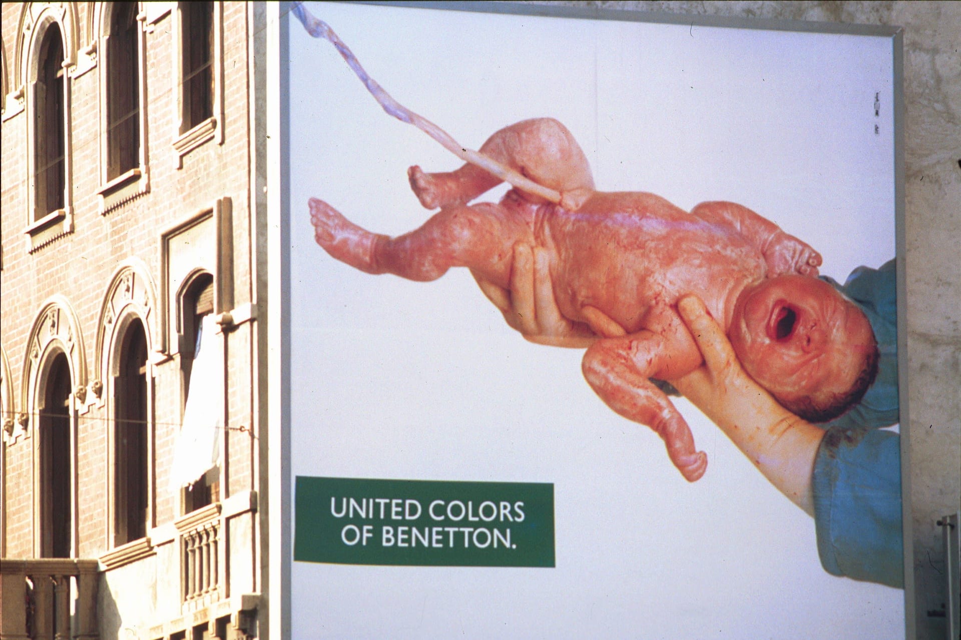 Benetton-Werbeplakat: Das Foto stammt von Oliviero Toscani.