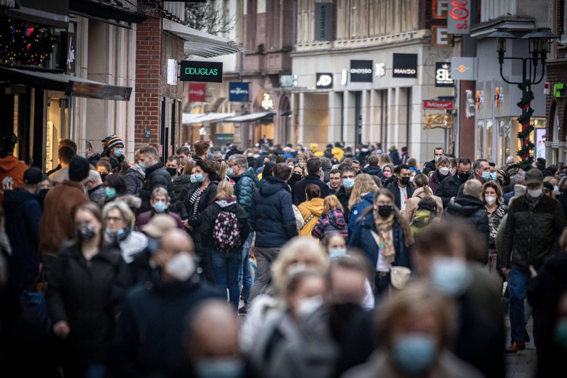 Die Innenstadt von Münster Ende des Jahres 2021: Damals galt eine Maskenpflicht.