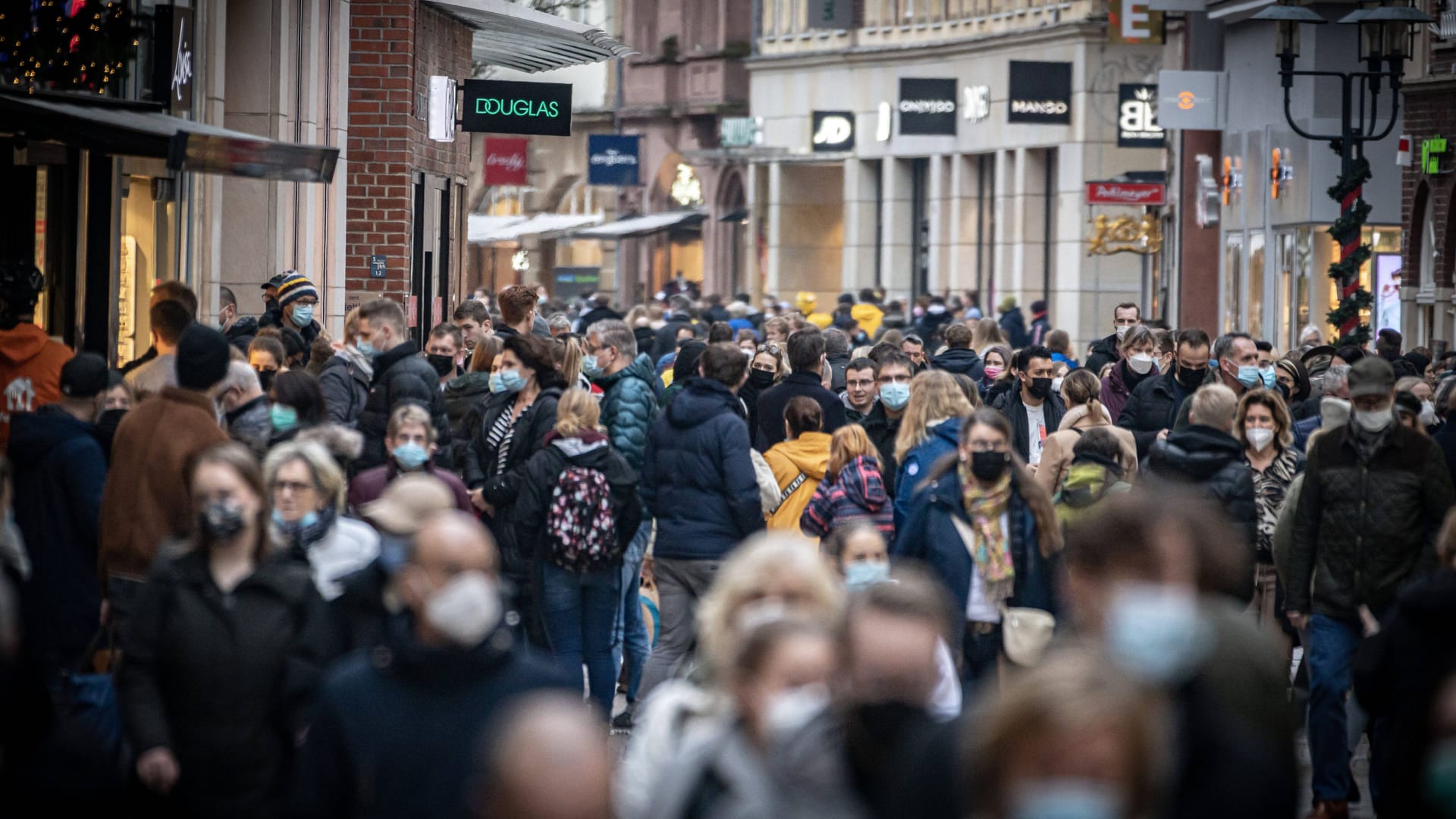 Die Innenstadt von Münster Ende des Jahres 2021: Damals galt eine Maskenpflicht.