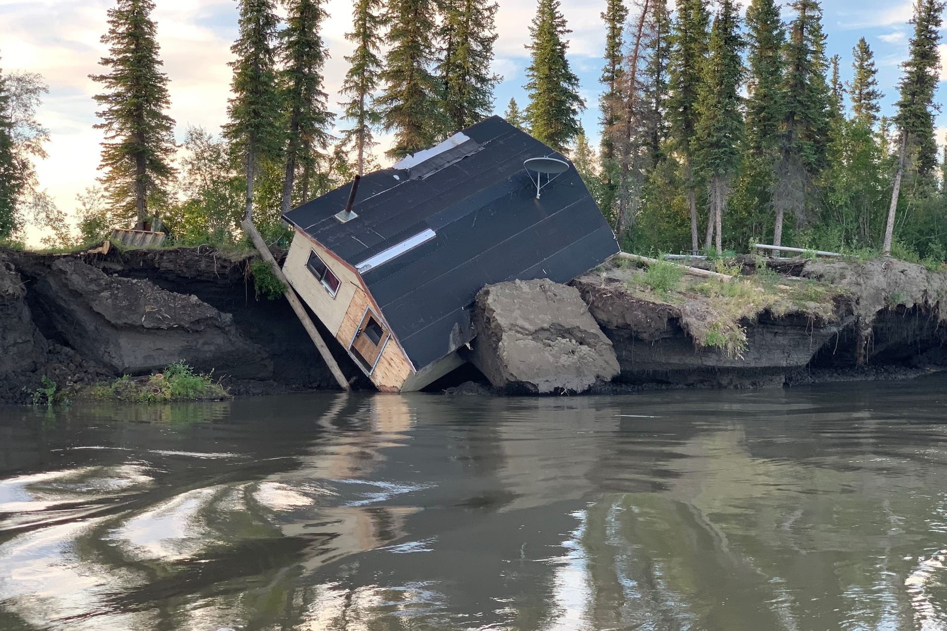 Tauender Permafrost in Arktis-Regionen