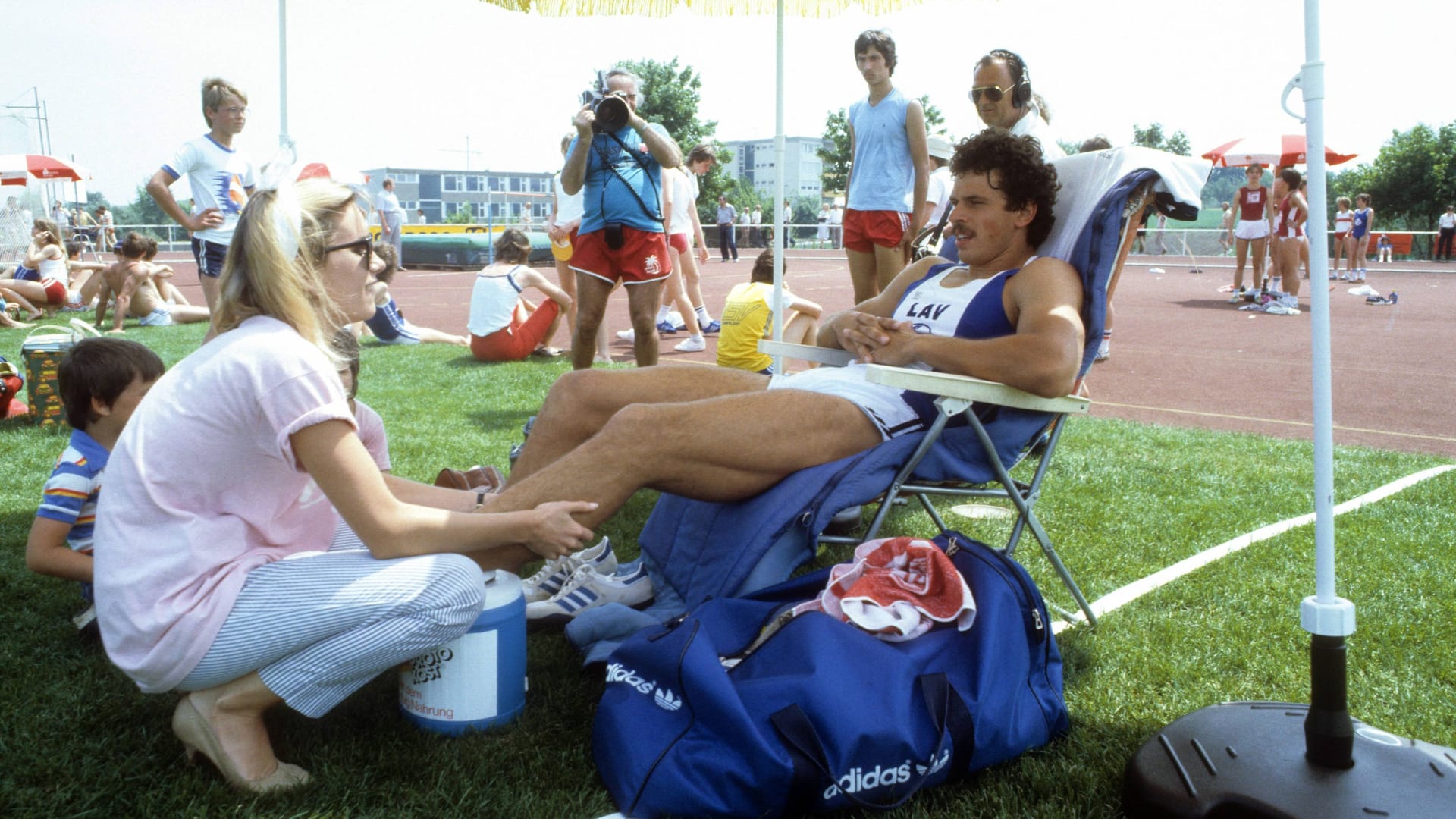 Jeanne Purcell und Jürgen Hingsen 1982