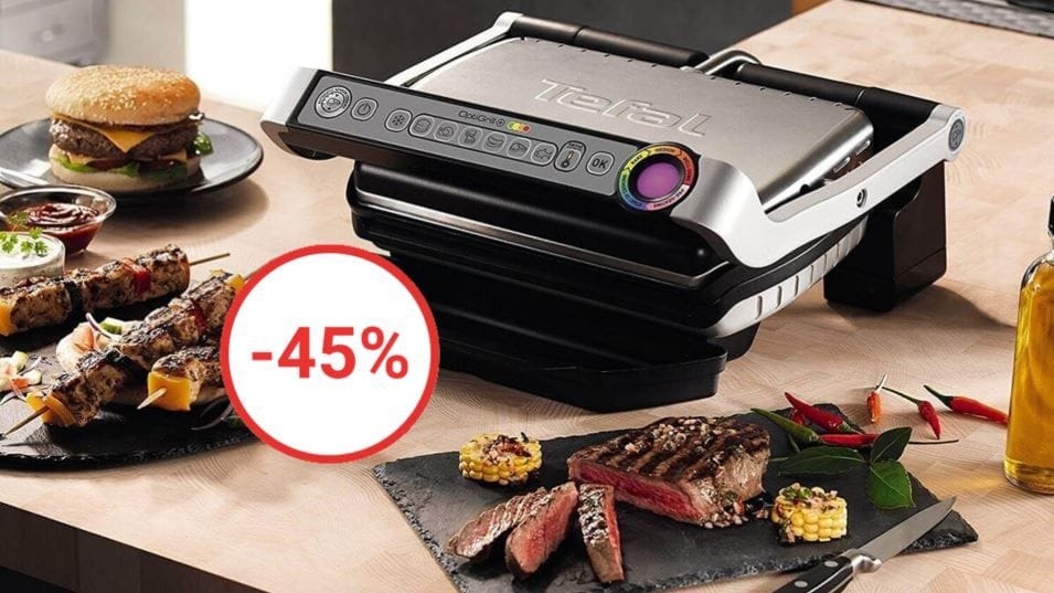 Den beliebten Optigrill von Tefal erhalten Sie heute zum neuen Rekord-Tiefpreis unter 90 Euro.