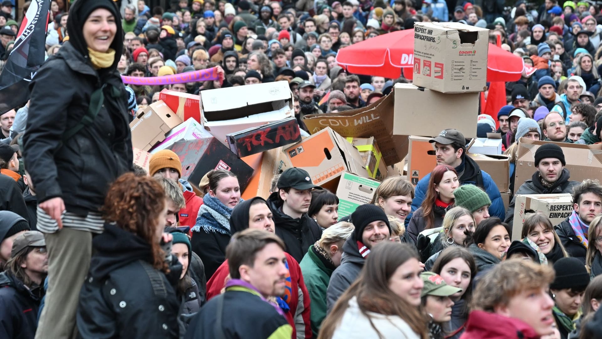 Demonstration zur Migrationspolitik – Leipzig