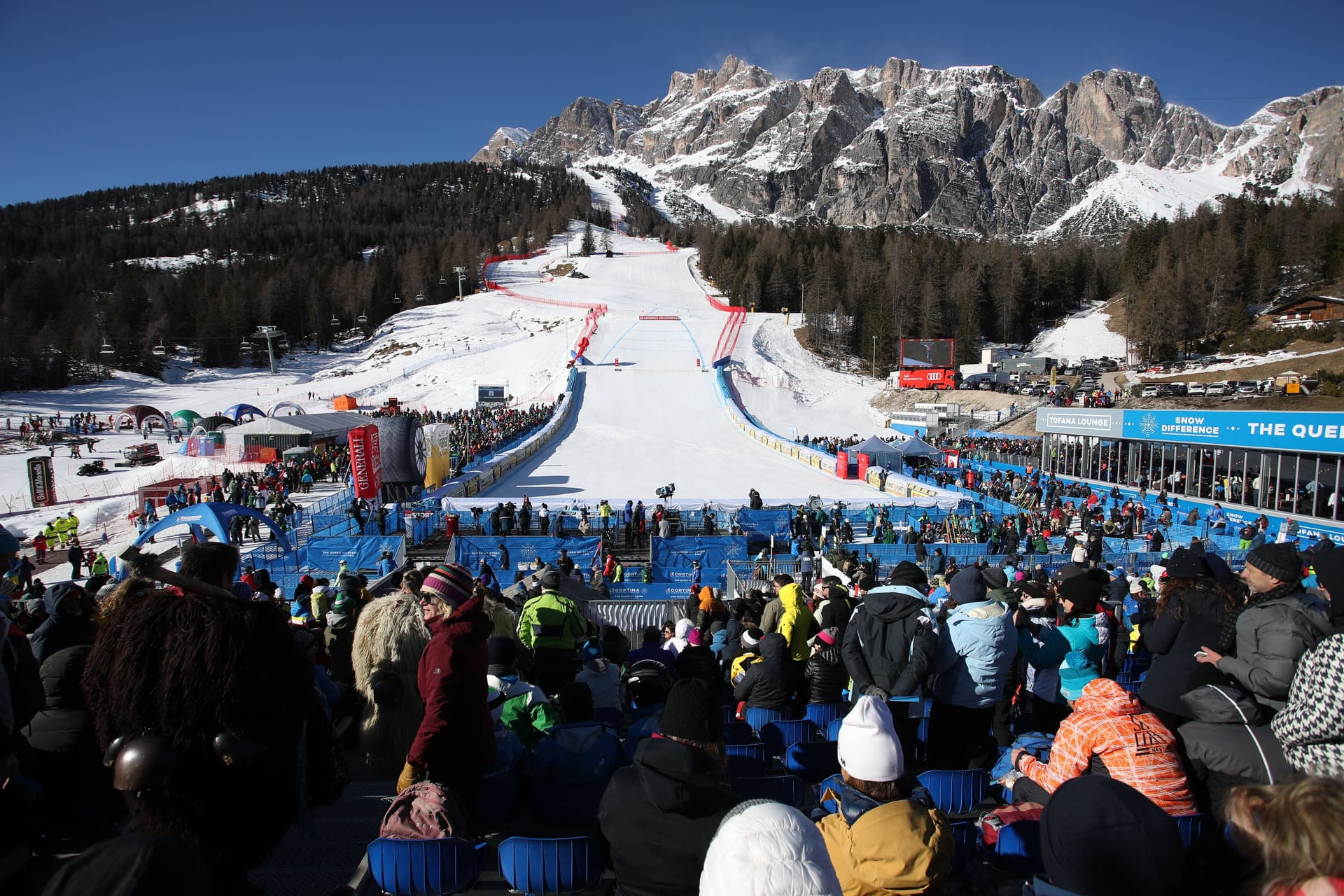 Ski-Worldcup in Cortina d'Ampezzo (Archivfoto): Auch in dem Skigebiet waren die Erdstöße deutlich zu spüren.