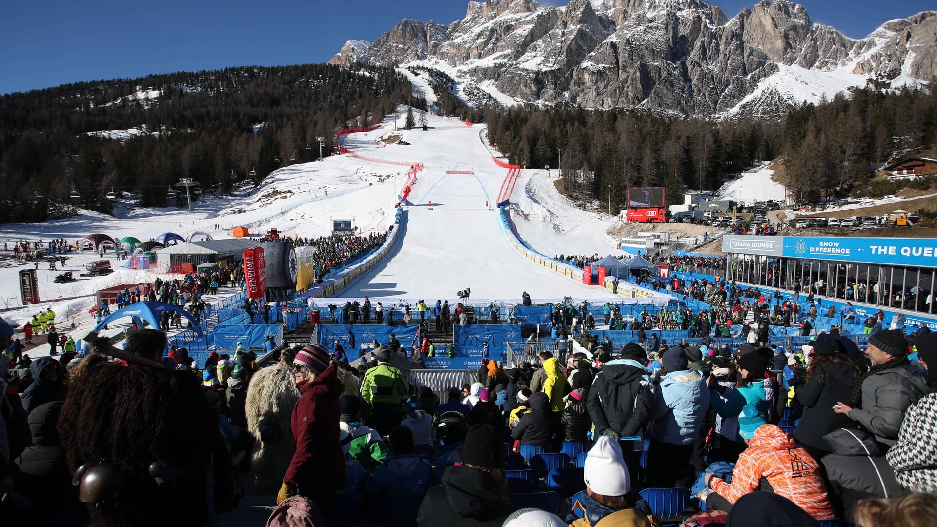 Ski-Worldcup in Cortina d'Ampezzo (Archivfoto): Auch in dem Skigebiet waren die Erdstöße deutlich zu spüren.