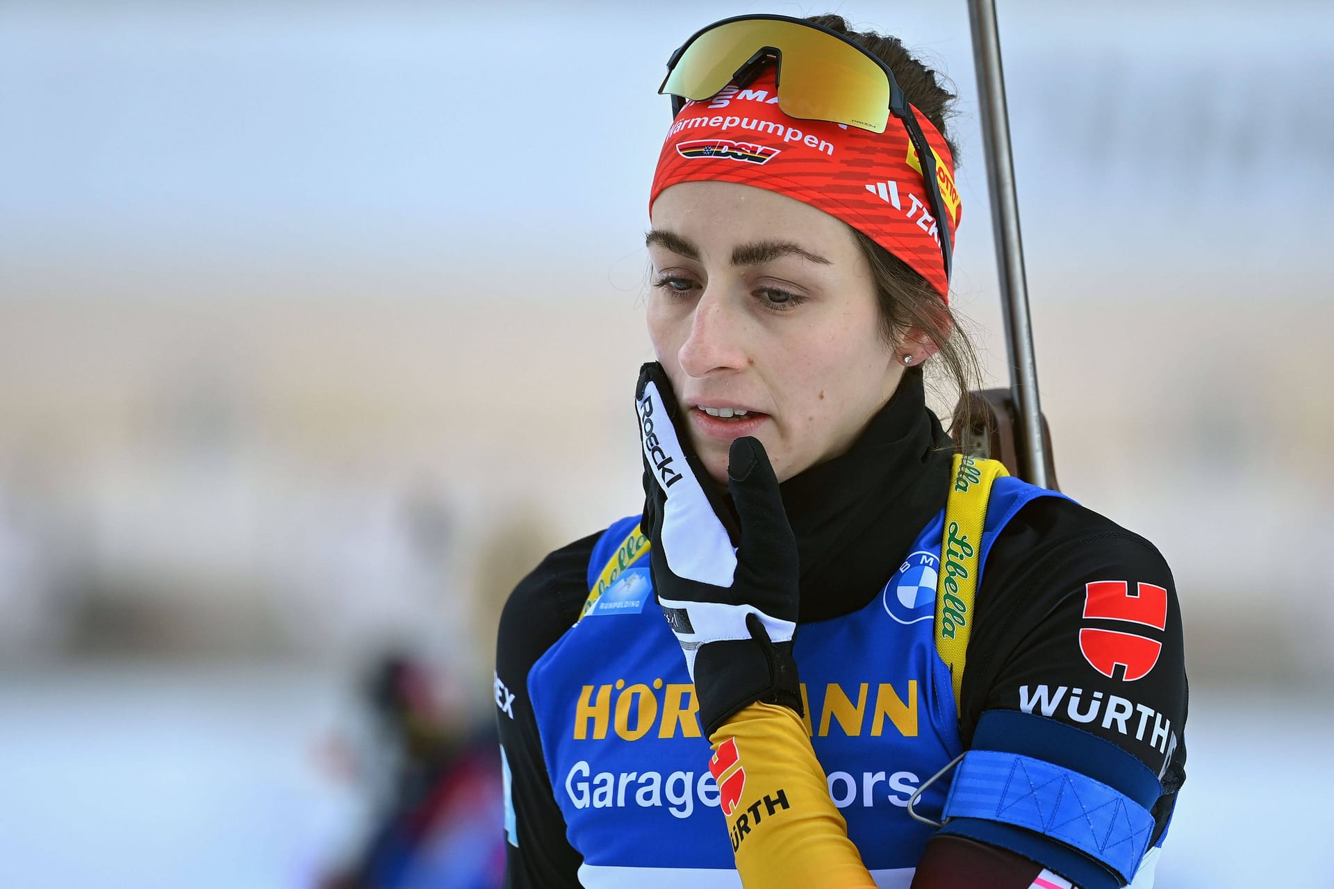 Vanessa Voigt: Die deutsche Biathletin muss zuschauen.