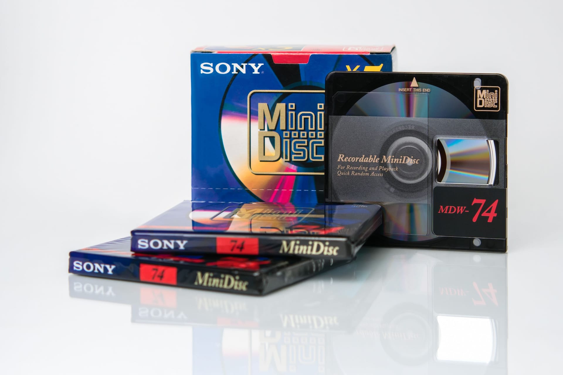 Die Sony Minidiscs MDW-74: Früher nutzten viele sie zur Speicherung von Tonaufnahmen.