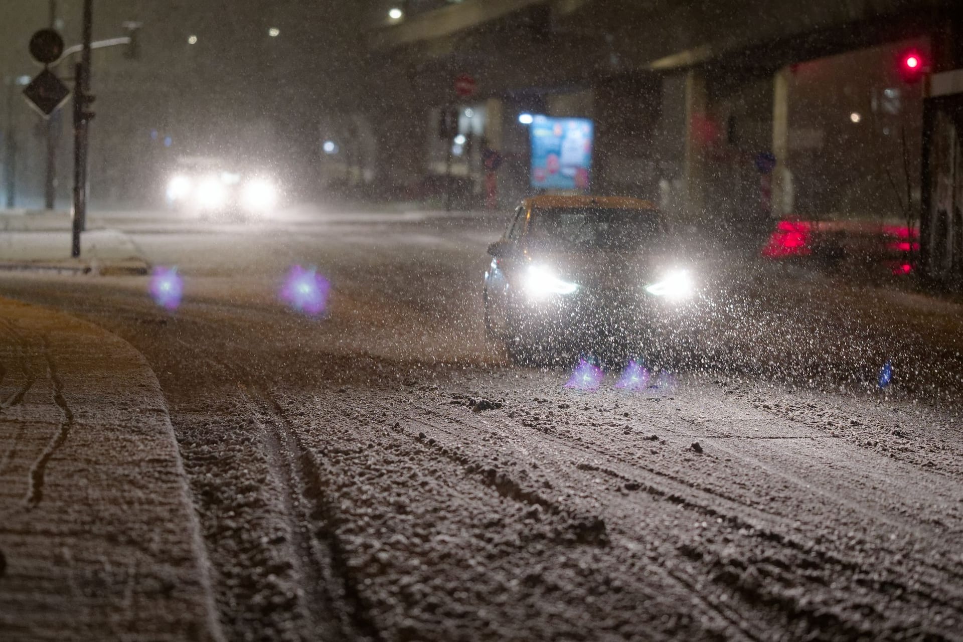 Schneefall über Köln