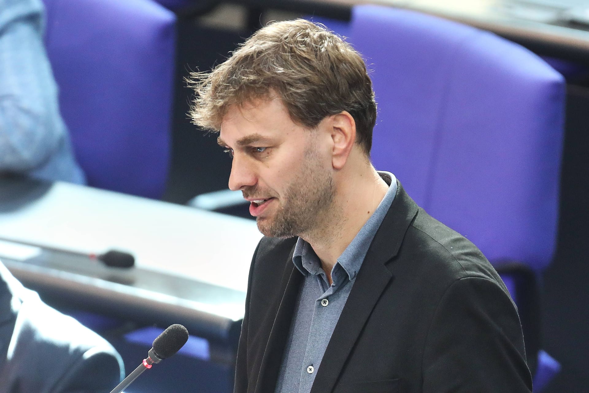 Stefan Gelbhaar (Grüne) bei einer Sitzung des Bunestags. (Archivfoto)